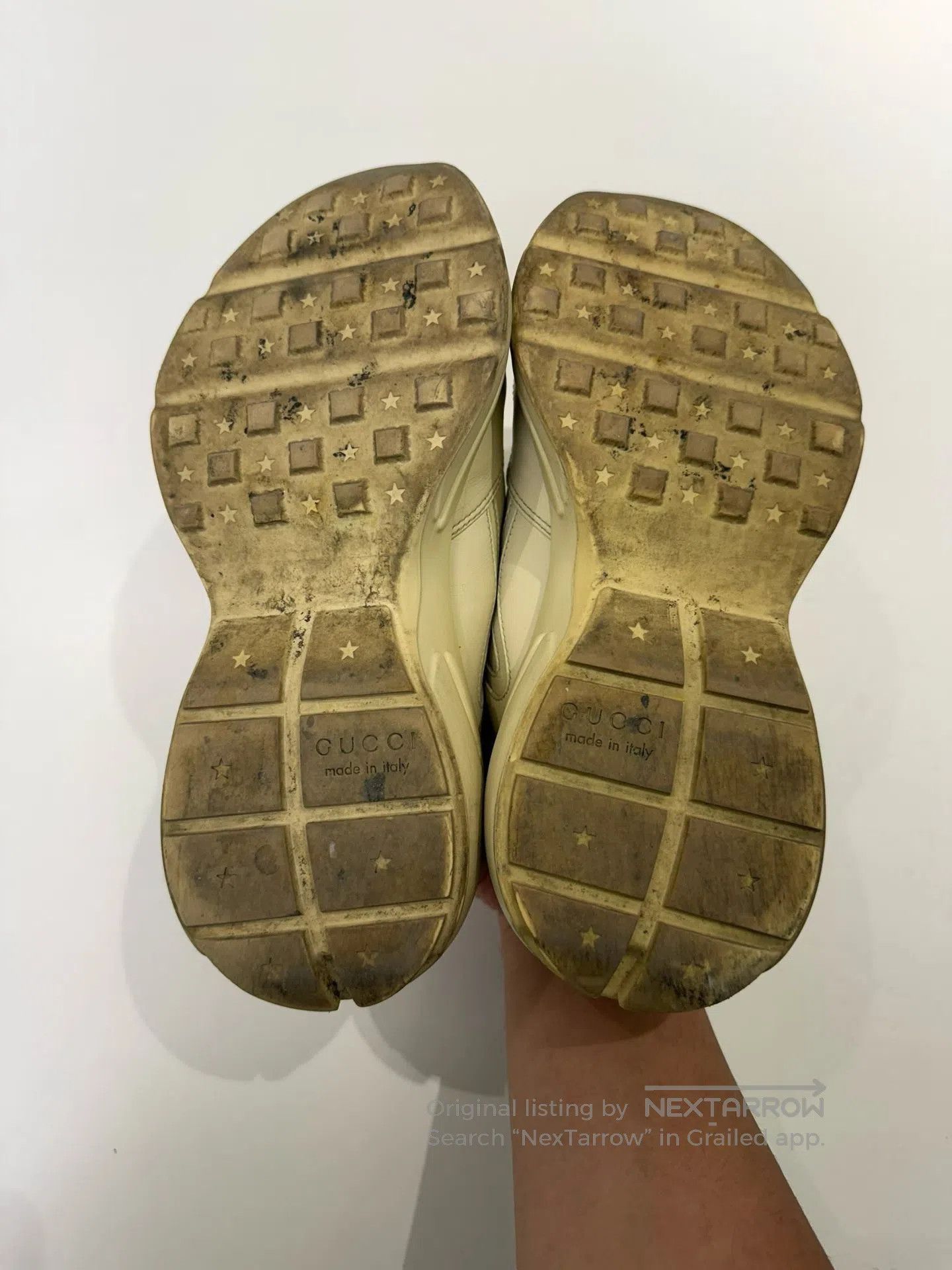 Gucci Guicci White Vintage Square Logo Dad Shoes| Size US 6 / EU 39 - 6 Thumbnail