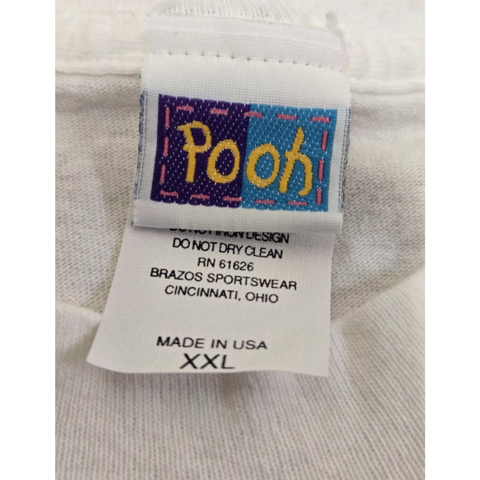 Disney VINTAGE Winnie the Pooh Shirt Mens 2XL White Disney Made in USA Graphic 90s Size US XXL / EU 58 / 5 - 3 Thumbnail