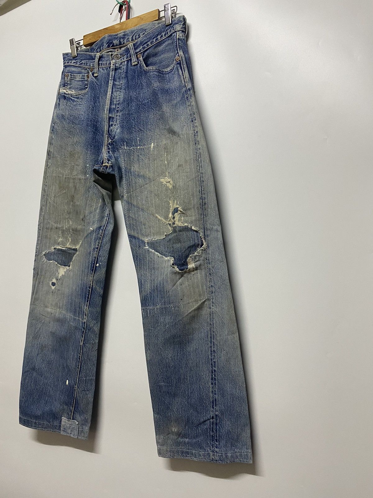 Japanese Brand × Vintage Vintage Ground-Alls Japanese Brand Distressed Denim Jeans Size US 30 / EU 46 - 3 Thumbnail
