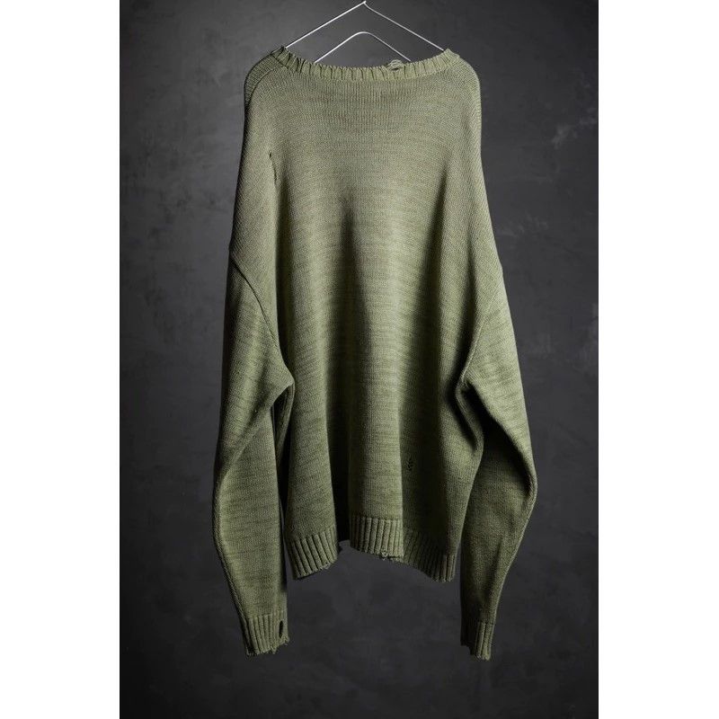 Kapital KAPITAL Smiley Patch Knit Distressed Sweatshirt Crewneck Size US L / EU 52-54 / 3 - 4 Thumbnail