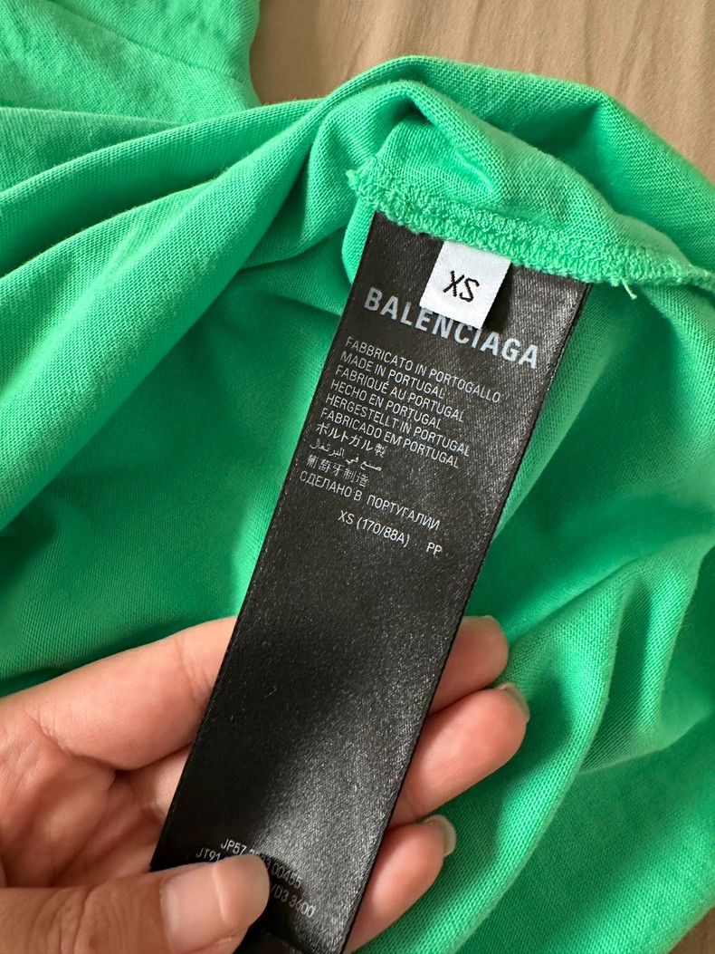 Balenciaga Balenciaga Green Wave Short Sleeve T-Shirt Size US XS / EU 42 / 0 - 5 Thumbnail