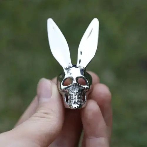 Designer Skull Rock Bunny Ring Size ONE SIZE - 1 Thumbnail