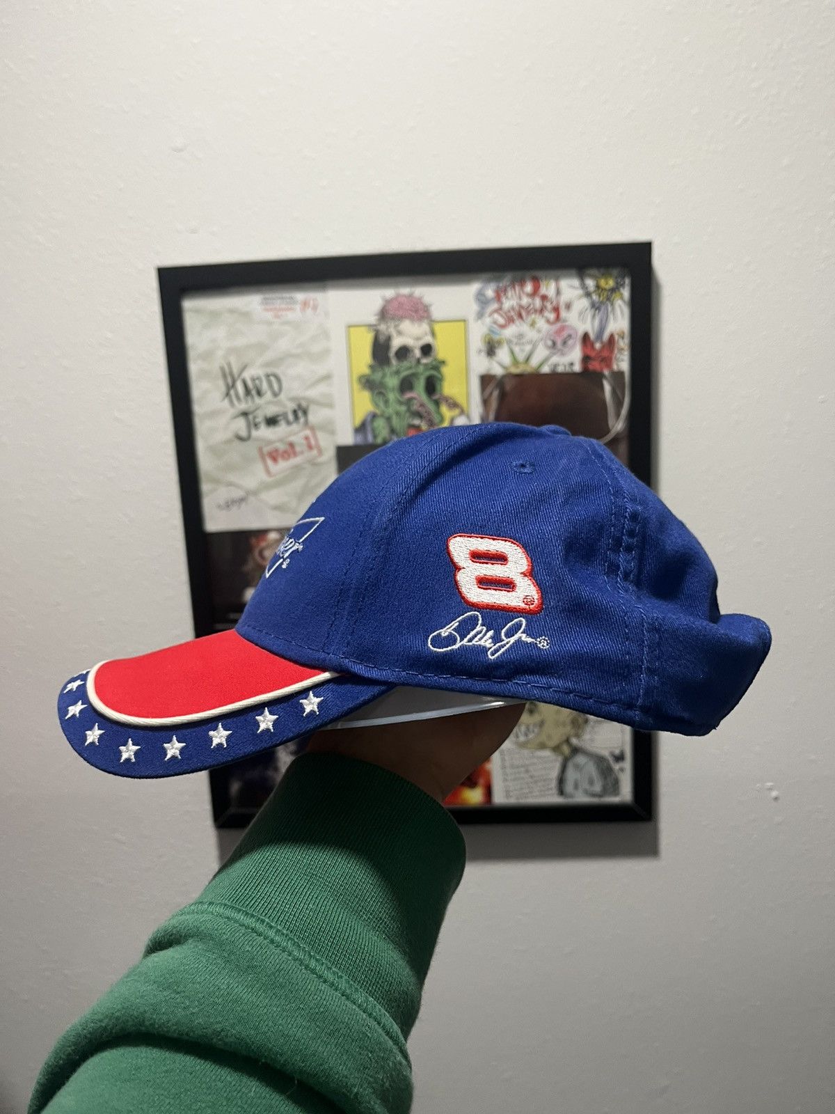 NASCAR (O/S) NASCAR Budweiser Dale Earnhardt Jr. #8 Racing Cap Size ONE SIZE - 2 Thumbnail