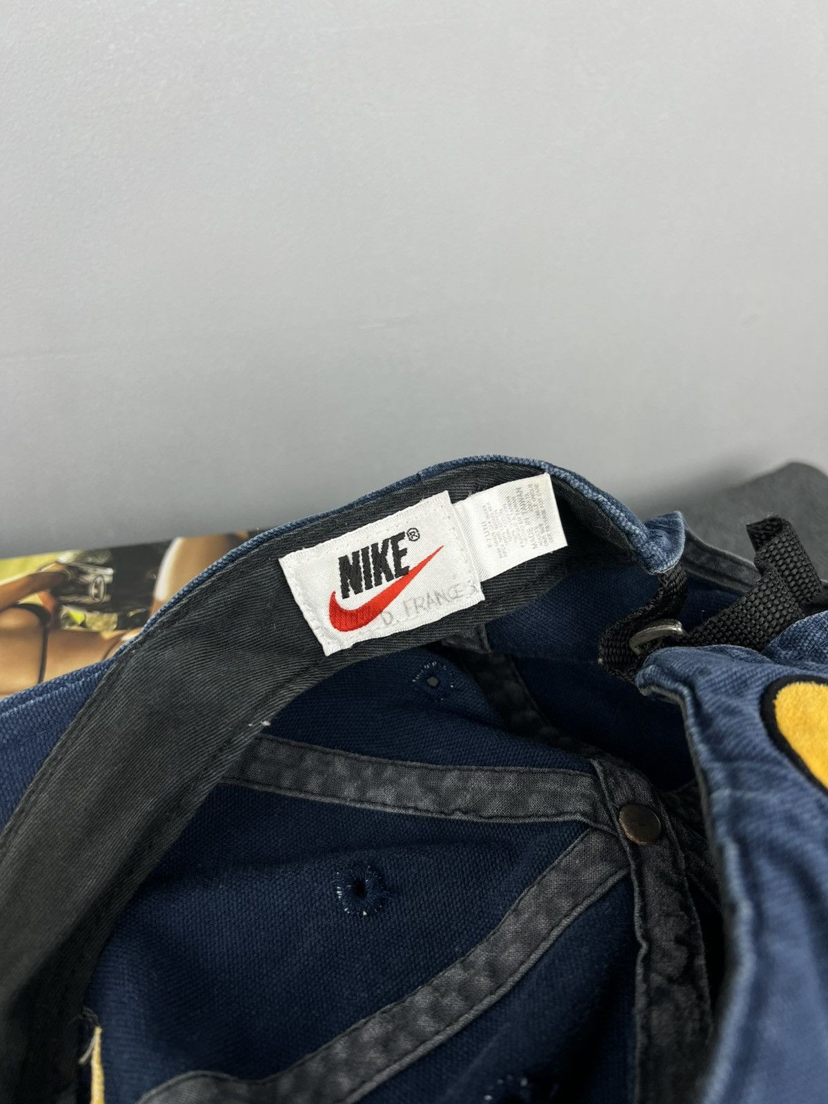 Nike × Vintage Nike Vintage Archived Cap Big Swoosh Embroidered Logo navy Size ONE SIZE - 5 Thumbnail