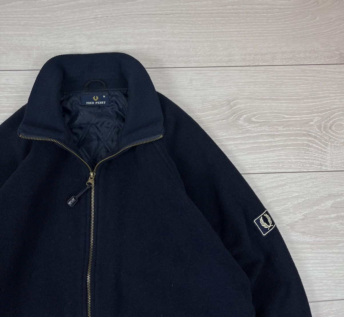 Fred Perry Fred Perry Vintage 90s Old School Wool Bomber Jacket Size US M / EU 48-50 / 2 - 4 Thumbnail