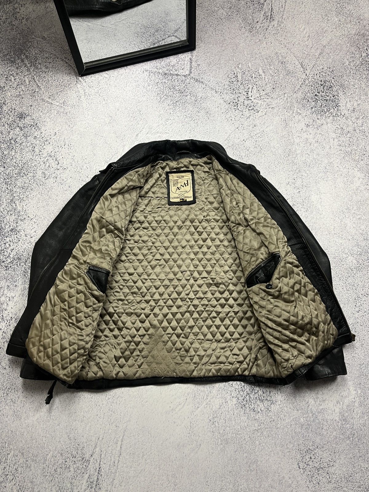 AMI Y2K Vintage AMI Leather Jacket Moto Streetwear Style USA VTG Size US S / EU 44-46 / 1 - 16 Thumbnail
