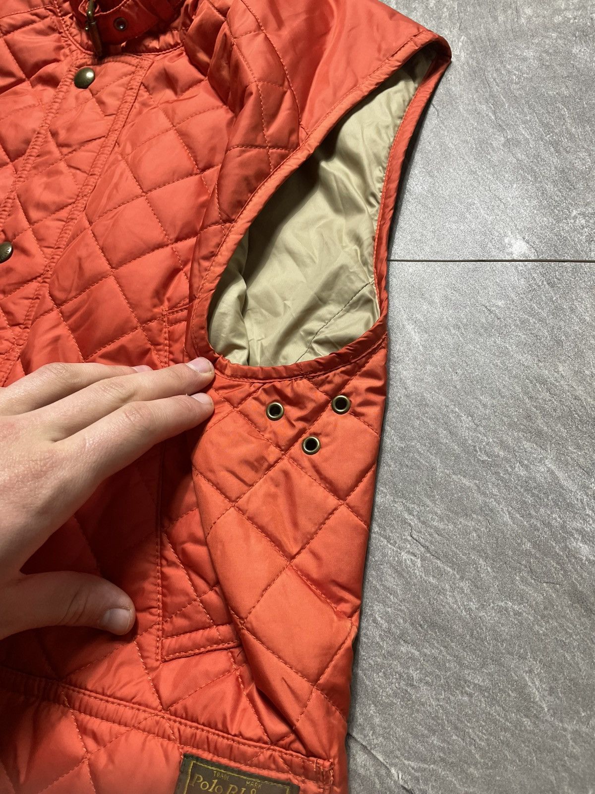 Polo Ralph Lauren Vintage Polo Ralph Lauren Nylon Orange Quilted Vest Gilet Size US S / EU 44-46 / 1 - 13 Thumbnail