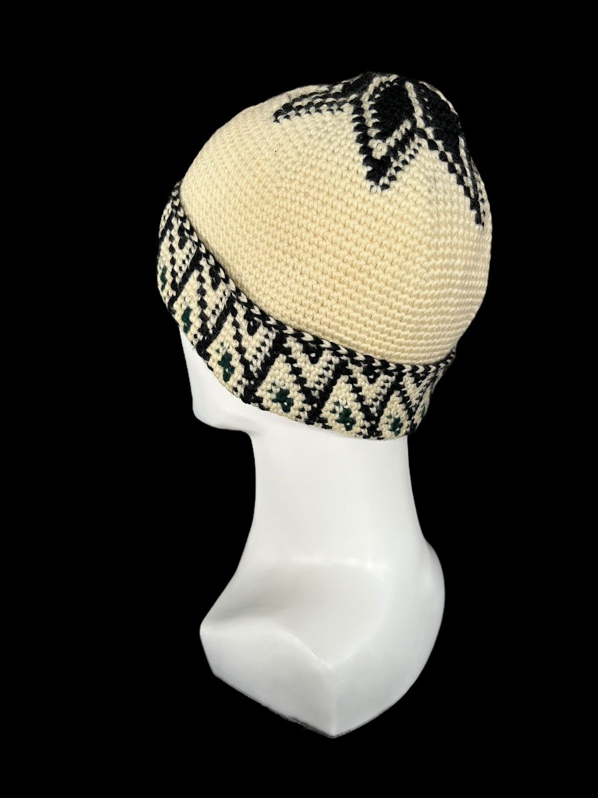 Japanese Brand × Kapital × Vintage Crochet Knitted handmade Beanie Hats Rare Design ☠️☠️ Size ONE SIZE - 6 Thumbnail