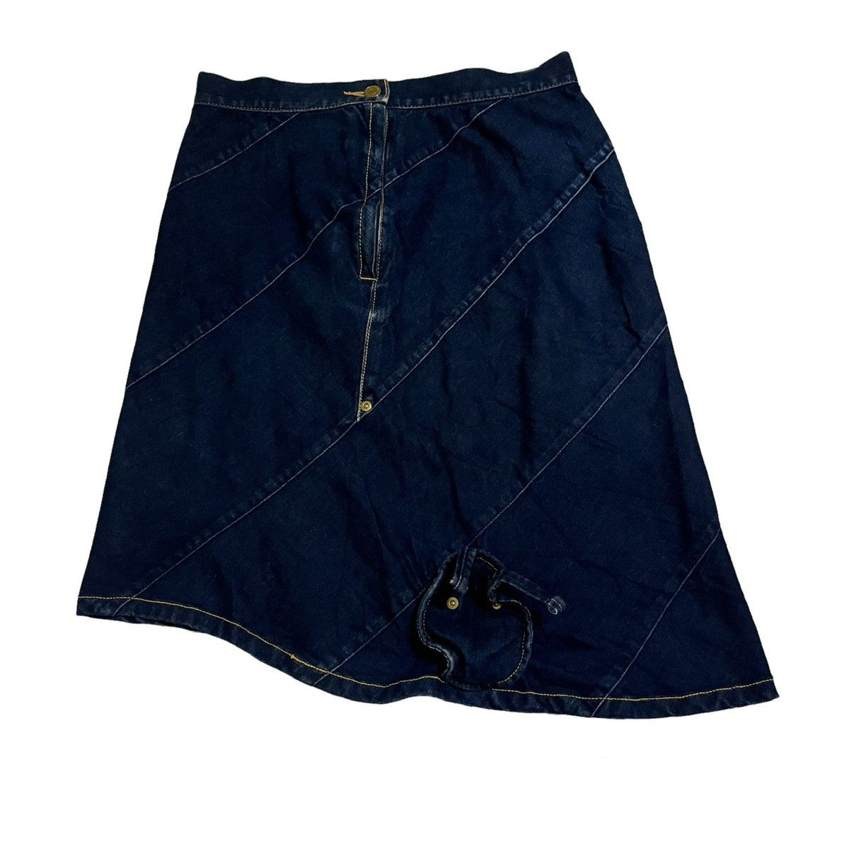 Kapital 00s Japanese brand Mercibeaucoup skirt denim blue Size 29" - 1 Thumbnail