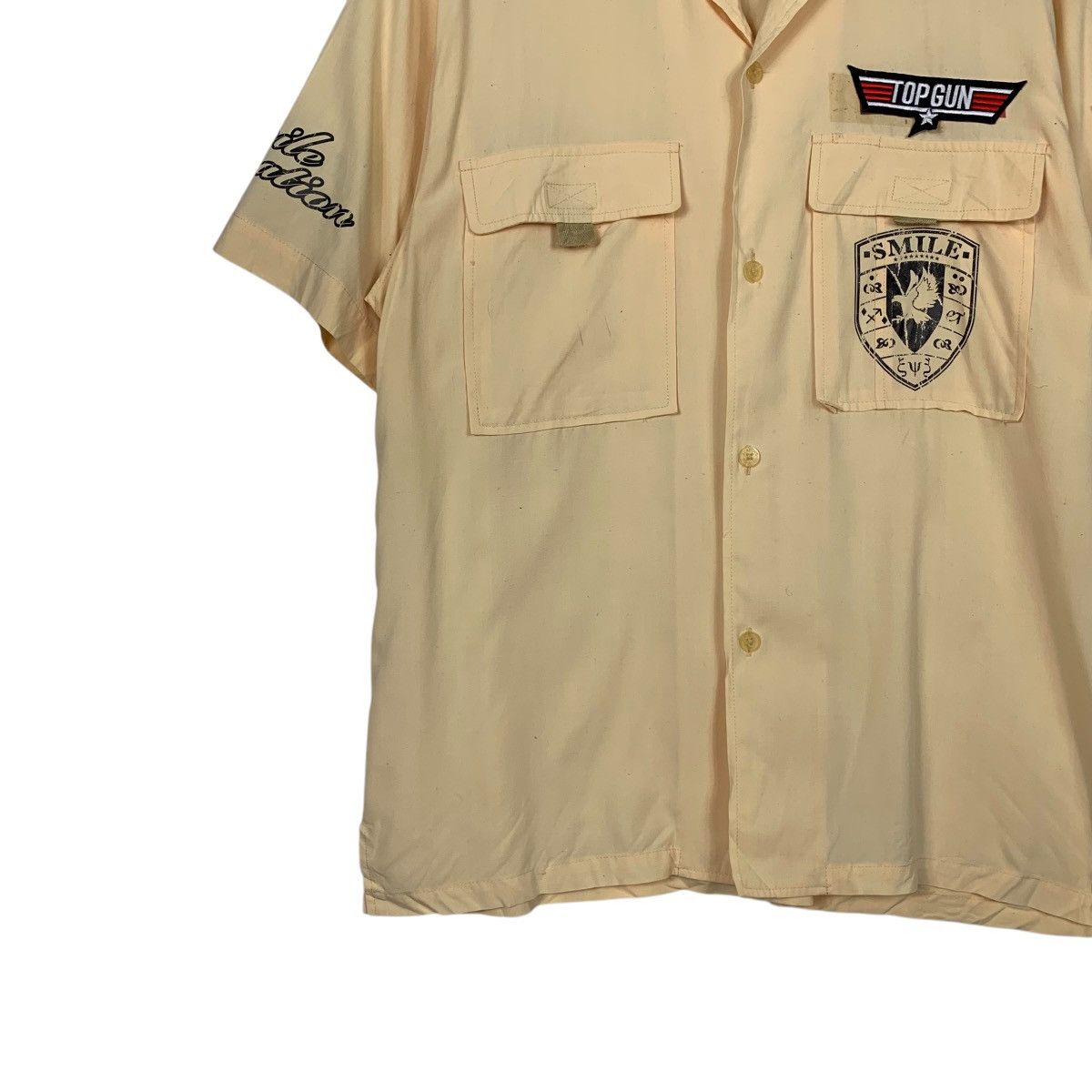 PERSON'S PERSON’S Uniform Top Gun Patches Button Shirt #2067-C90 Size US L / EU 52-54 / 3 - 3 Thumbnail