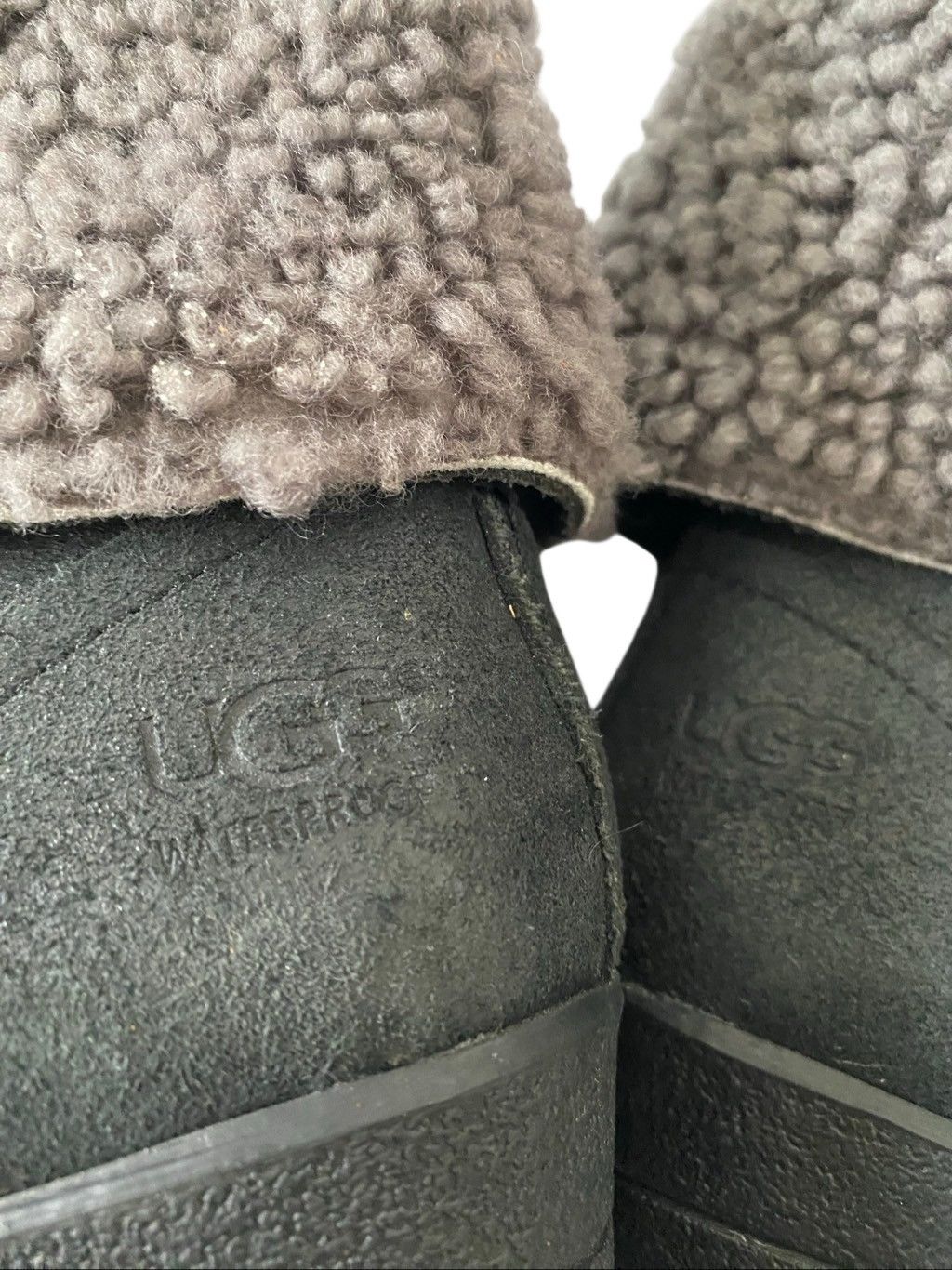 Ugg UGG Black Waterproof Wedge Lace Up Shearling Winter Boots Size US 7 / IT 37 - 7 Thumbnail
