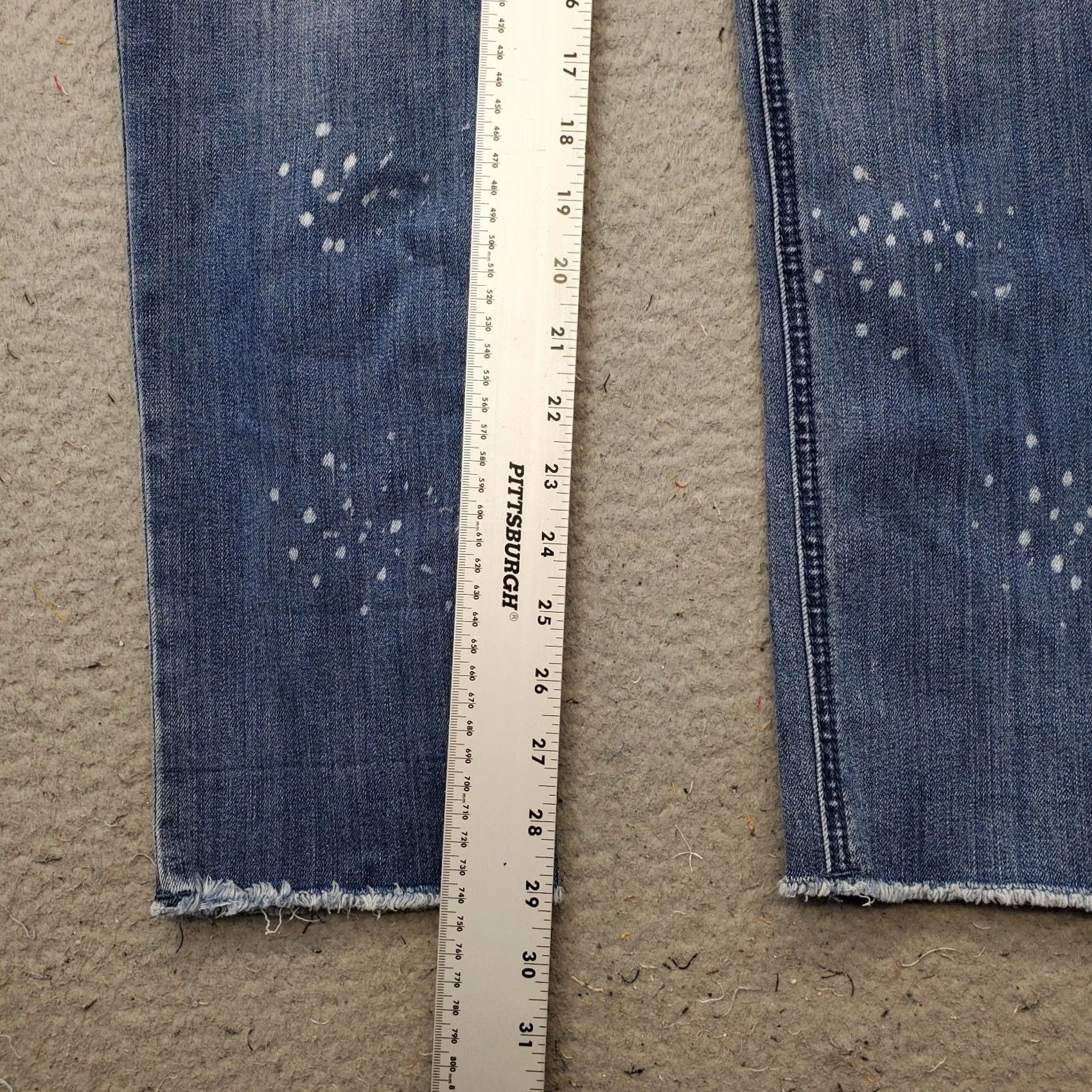 Vintage Seven7 Jeans Womens 10 Blue Denim Faded High Waisted Streetwear Grunge Raw Hem Jeans Womens Size 10 Blue Denim Streetwear Grunge Size 32" / US 10 / IT 46 - 4 Thumbnail