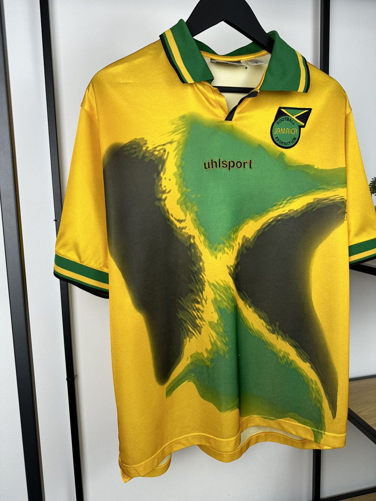 Vintage Jamaica Uhlsport 2001/03 Football Jersey Soccer Shirt L Kit Size US L / EU 52-54 / 3 - 3 Thumbnail