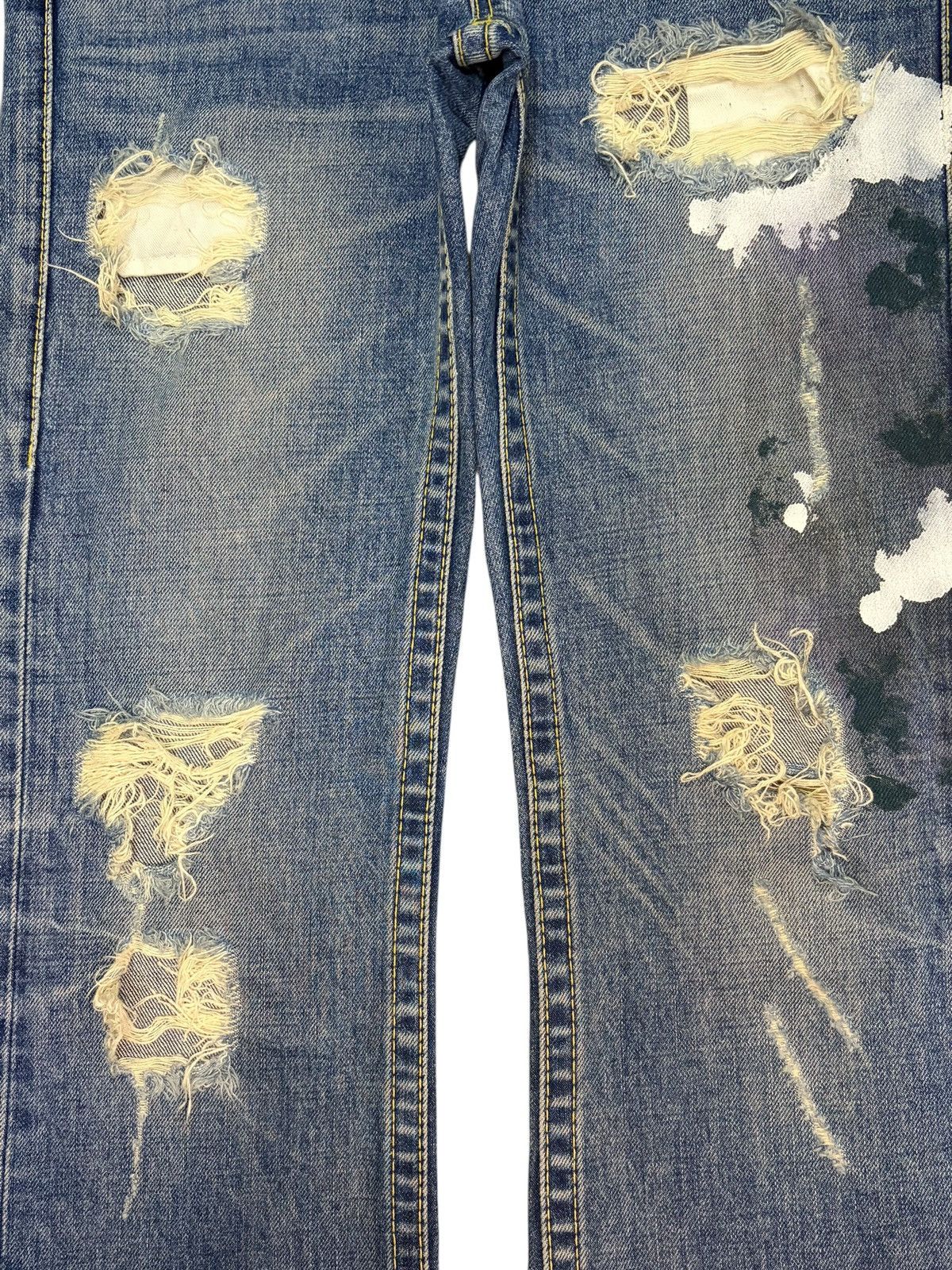 Diesel Vintage Japanese Brand Distress Low Rise Flare Jeans Size 26" / US 2 / IT 38 - 3 Thumbnail