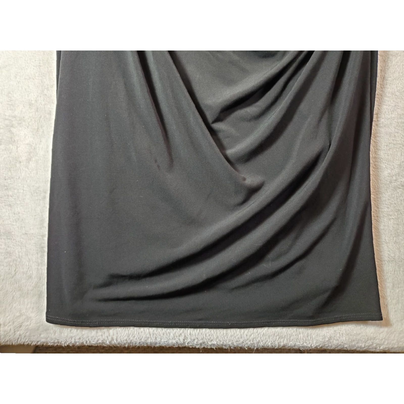 Laundry by Shelli Segal Laundry by Shelli Segal Maxi Dress Womens 12 Black Long Sleeve V Neck Size XL / US 12-14 / IT 48-50 - 3 Thumbnail