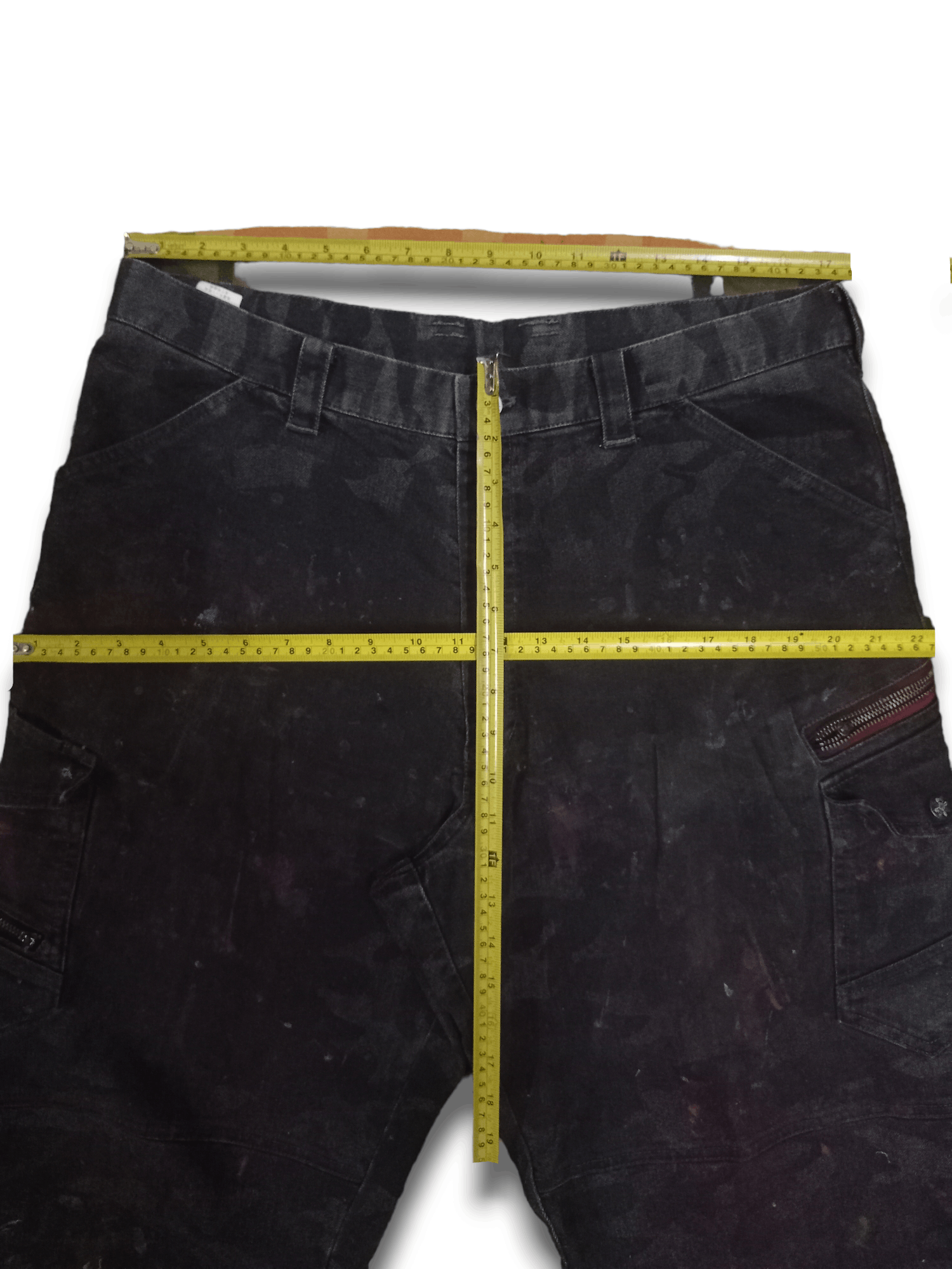 Japanese Brand Vintage Japanese Brand Painted Cargo Baggy Denim Pants Size US 34 / EU 50 - 11 Thumbnail