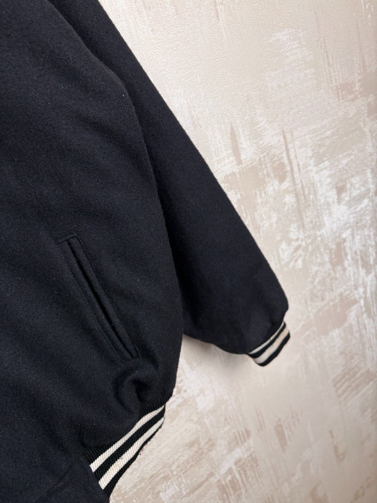Vintage Vintage Black Panther College Bomber Jacket Wool Blend Size US XL / EU 56 / 4 - 13 Thumbnail