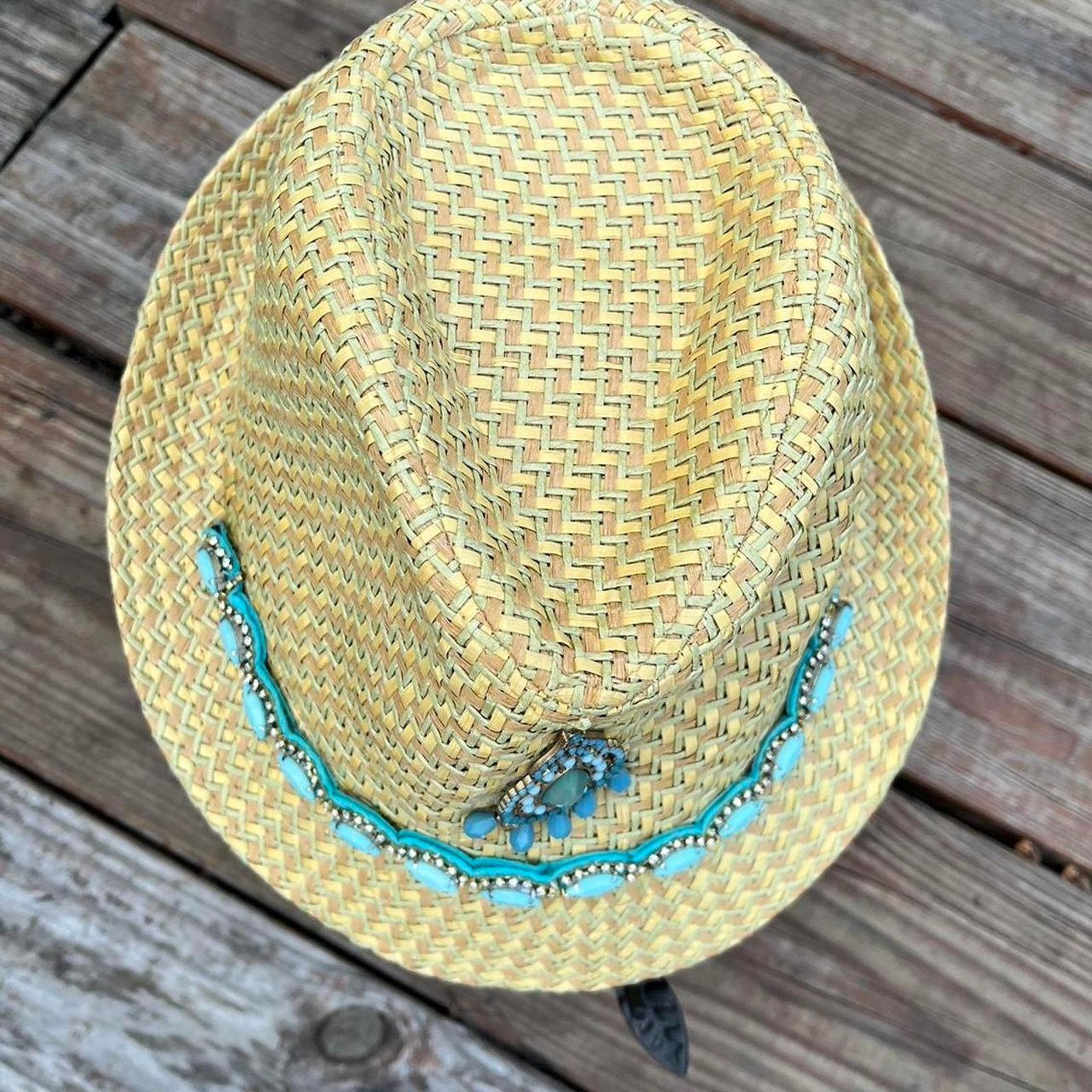 Other Turquoise womens woven hat Size ONE SIZE - 2 Thumbnail