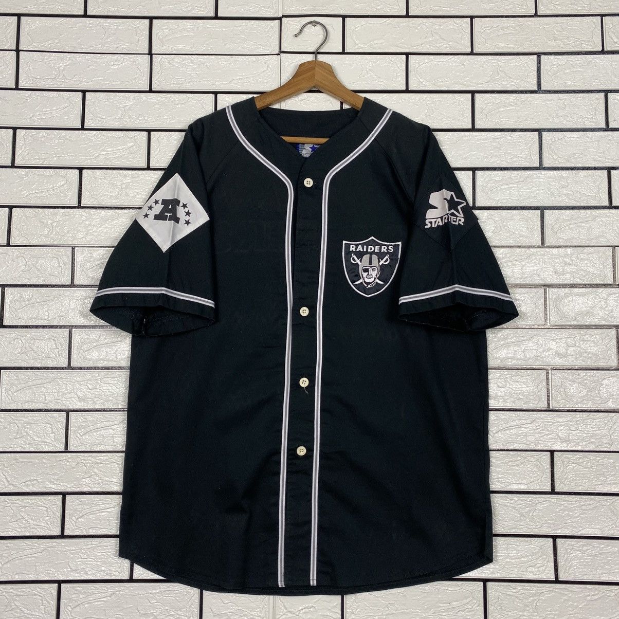 Starter 📌Sportwear Button Shirt Bowling Starter Raiders Big Logo Size US L / EU 52-54 / 3 - 9 Thumbnail