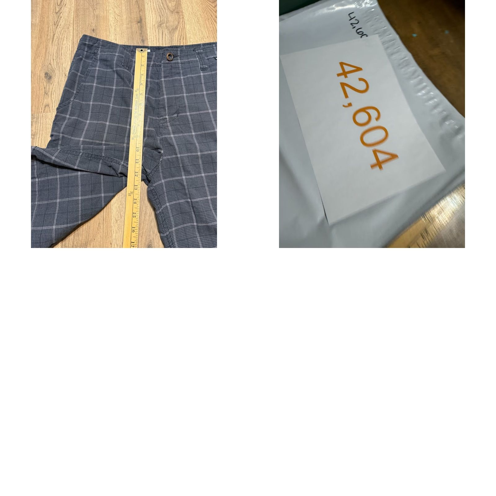 Hurley Hurley Shorts Men's 34 Plaid Chino Shorts Casual Pockets Black Grey Size US 34 / EU 50 - 9 Thumbnail