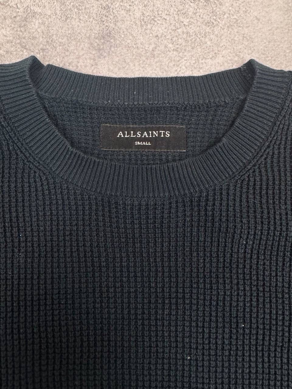 Allsaints AllSaints Men Waffle Knit Sweater Crewneck Navy Size S Size US S / EU 44-46 / 1 - 4 Thumbnail