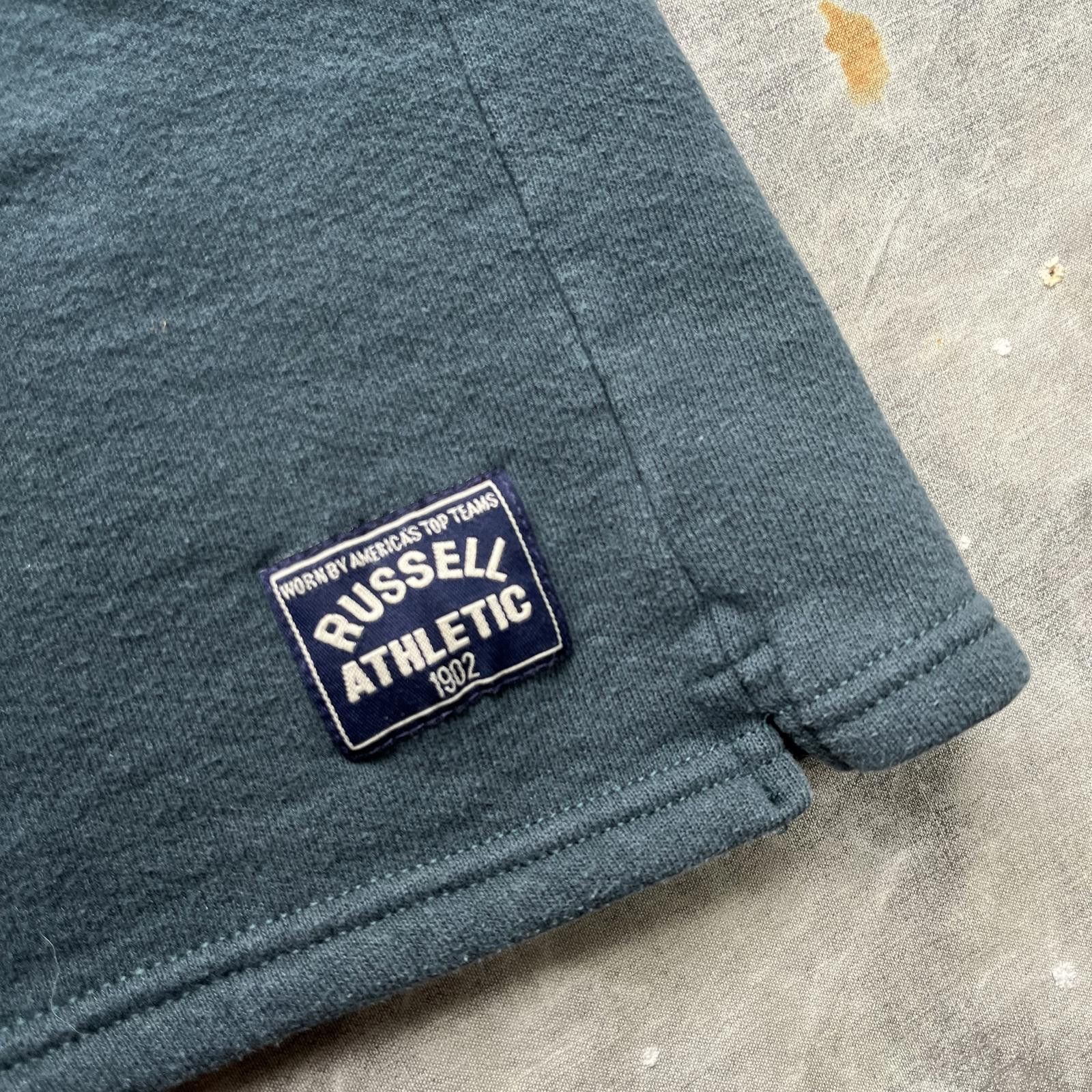 Russell Athletic × Vintage Vintage 90s Russell Athletic Forest Green Blank Sweatshirt Size US XXL / EU 58 / 5 - 3 Thumbnail