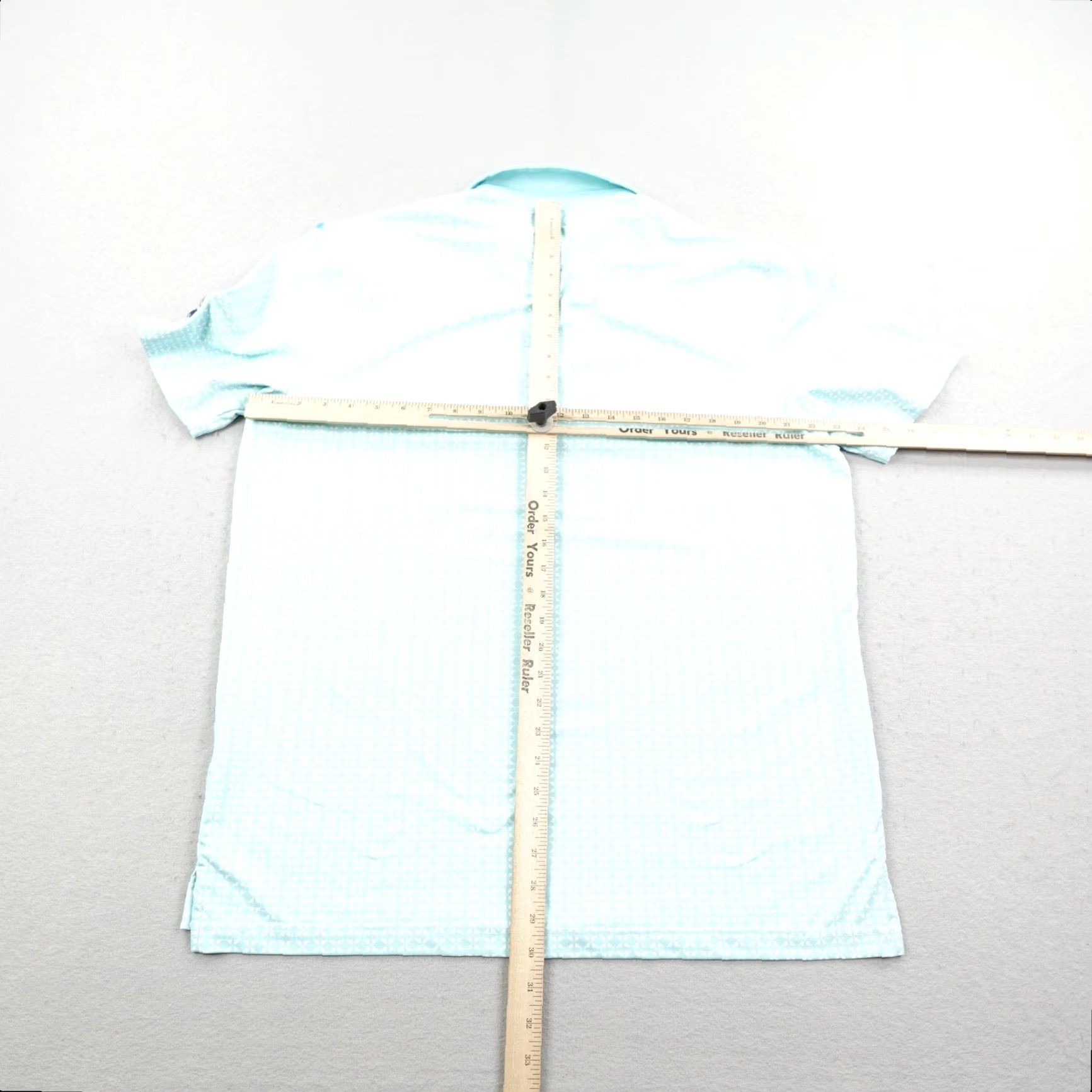 Vintage Scales Polo Shirt Mens Large Blue White Geometric Golf Performance US Am Tour Size US L / EU 52-54 / 3 - 7 Thumbnail