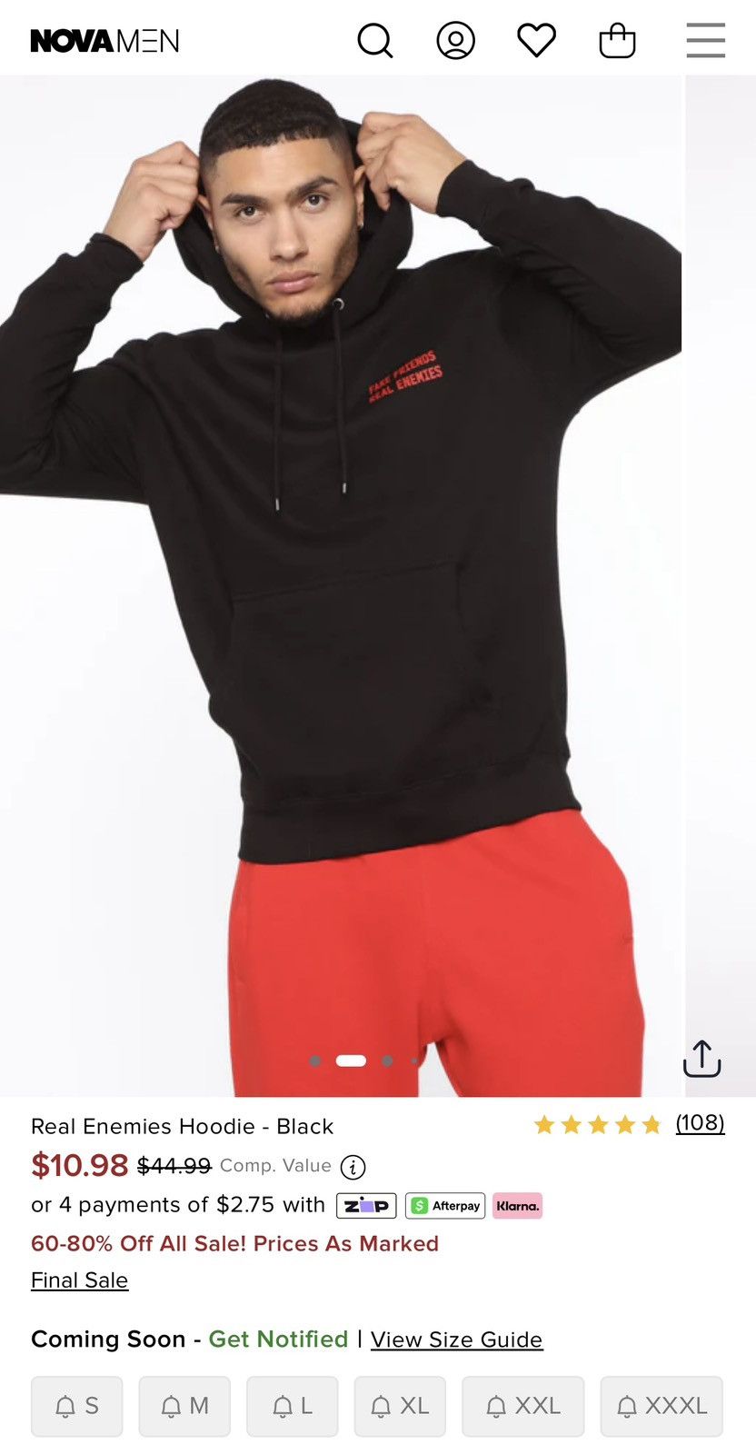 Other fashion nova friends x enemies hoodie Size US M / EU 48-50 / 2 - 3 Thumbnail
