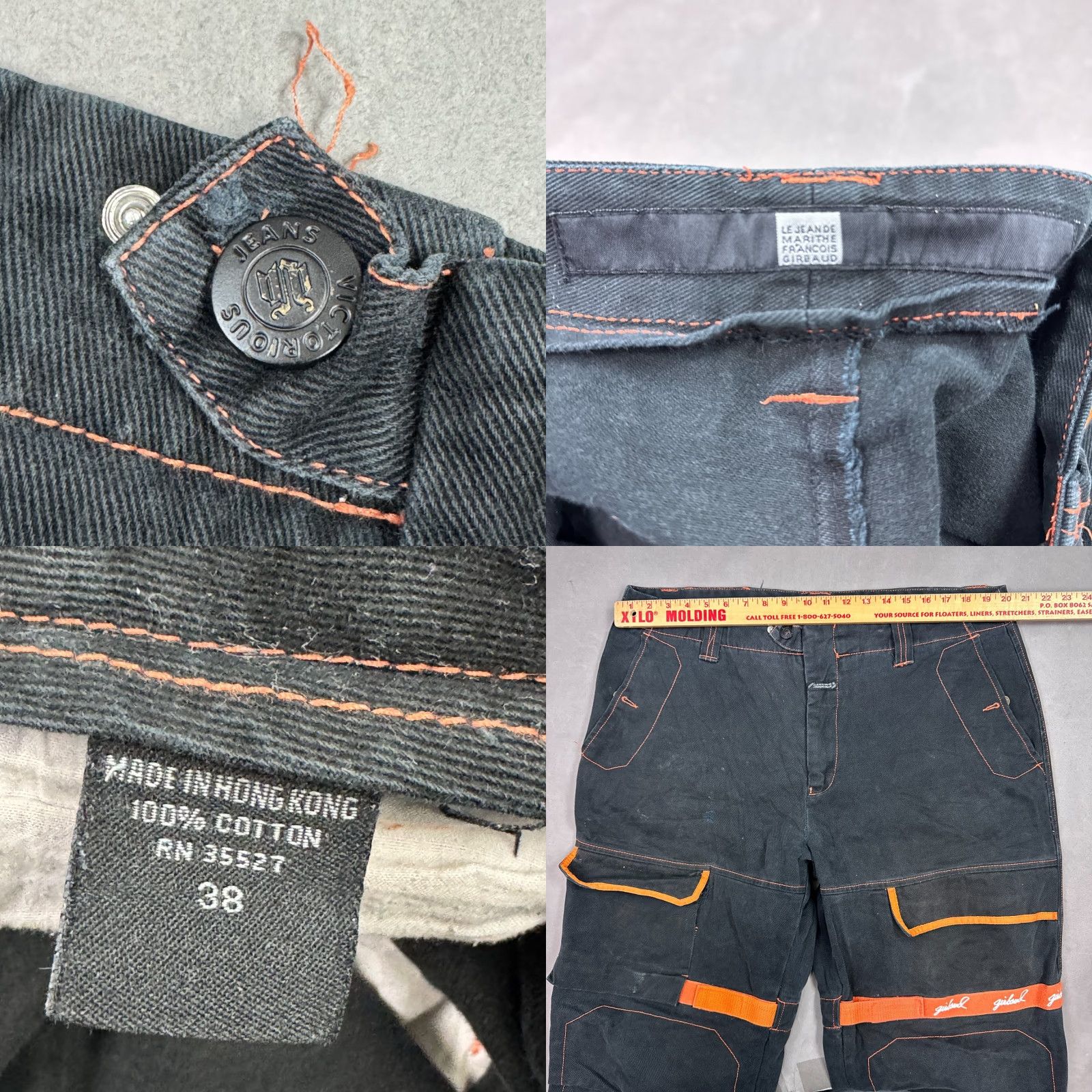 Vintage VINTAGE Girbaud Jeans Men 38x34 Black Shuttle Cargo Straight Jeans Mens Size US 40 / EU 56 - 9 Thumbnail