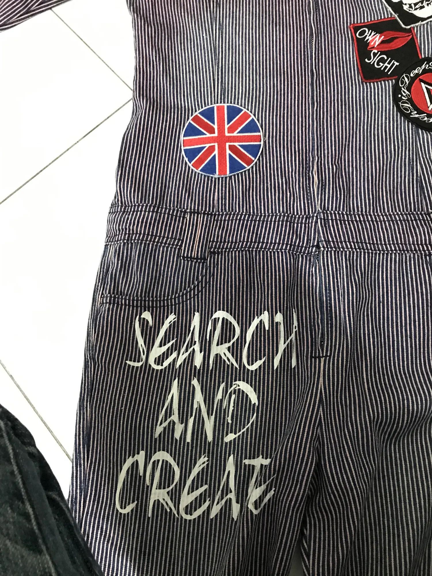 Vintage Punkers Rock Hickory Stripes Overall Denim Size US 36 / EU 52 - 15 Thumbnail
