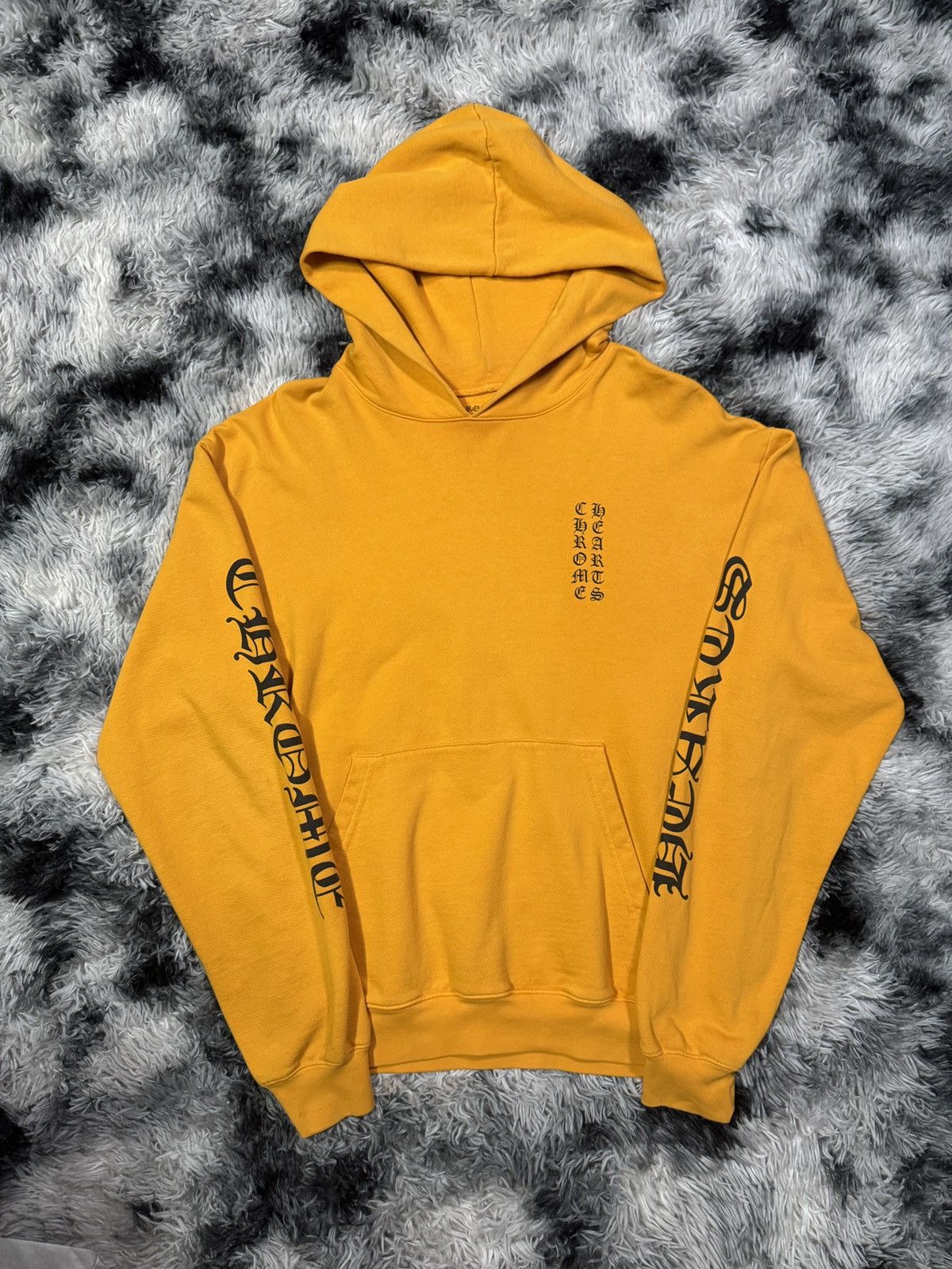 Chrome Hearts Chrome Hearts Mustard Vertical Logo Pullover Hoodie Size US M / EU 48-50 / 2 - 1 Thumbnail