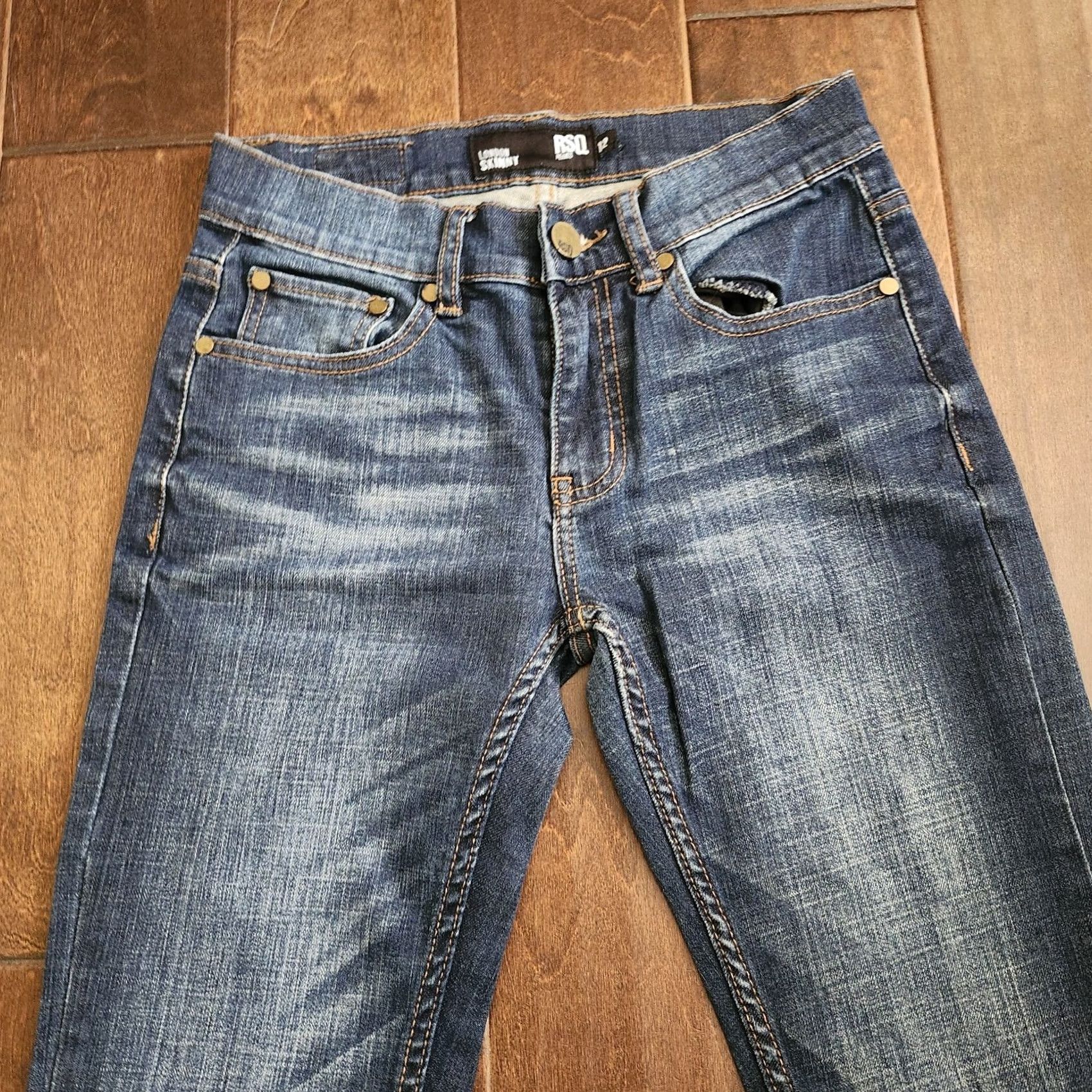 Rsq RSQ Women's JUNIOR London Skinny Denim Jeans - Size 12 - 5-Pocket Black? No Blue? Size 34" / US 12 / IT 48 - 6 Thumbnail
