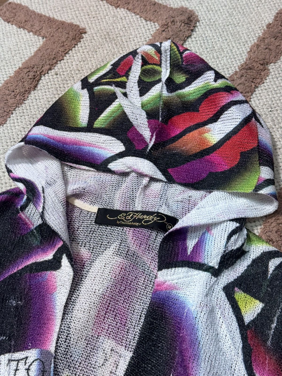 Ed Hardy VINTAGE ED HARDY ALL OVER PRINT MESH 2000s MINI DRESS Size S / US 4 / IT 40 - 10 Thumbnail