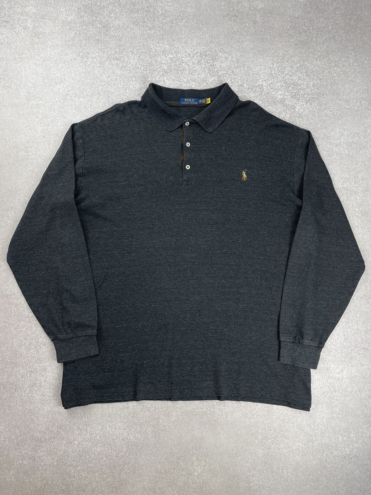 Polo Ralph Lauren Polo Ralph Lauren Long Sleeve Rugby Grey Size Xxl Size US XXL / EU 58 / 5 - 1 Thumbnail