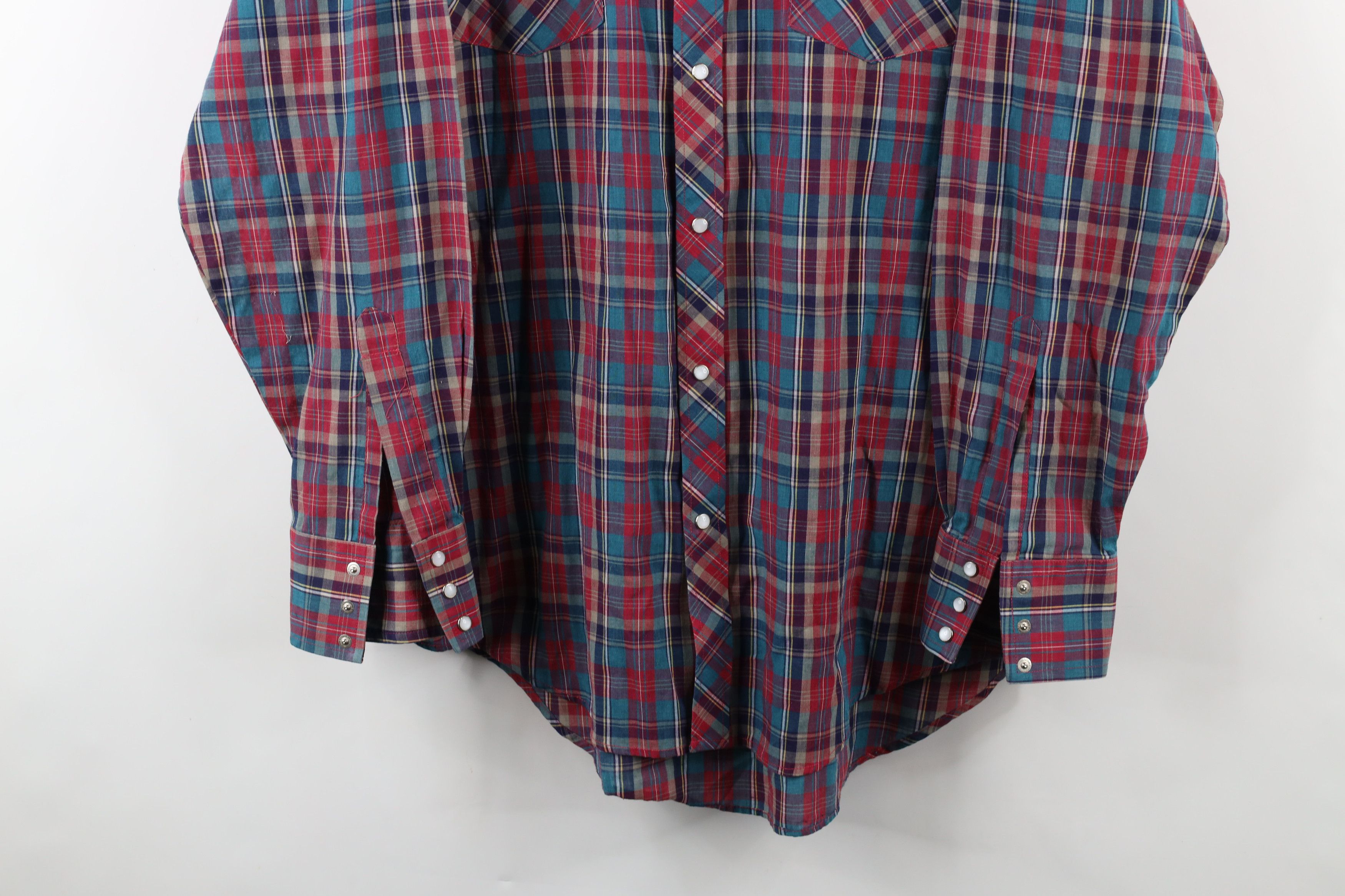 Vintage Vintage 90s Streetwear Western Cowboy Snap Button Shirt Size US L / EU 52-54 / 3 - 3 Thumbnail