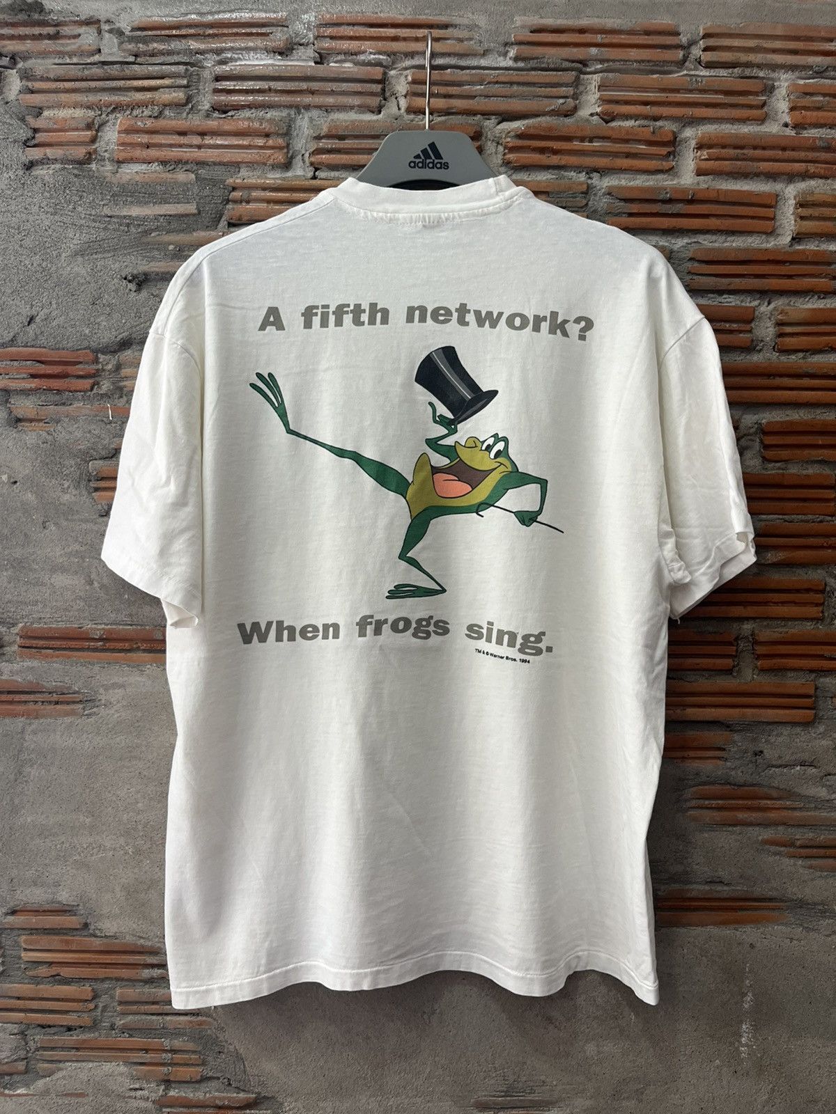 Warner Bros Vintage The WB Television Net Work When Frogs Sing 94’s Size US XL / EU 56 / 4 - 3 Thumbnail