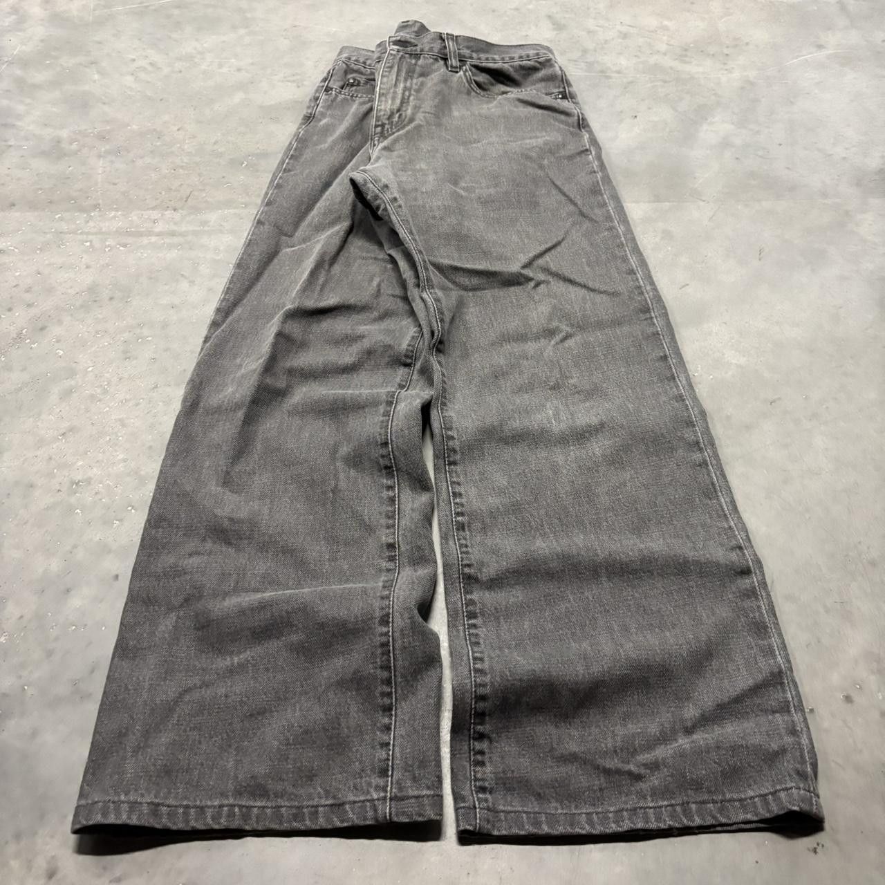Japanese Brand × Vintage Crazy Vintage Y2K/2000s Faded Grey Streetwear Grunge Denim Jeans! Size US 32 / EU 48 - 3 Thumbnail