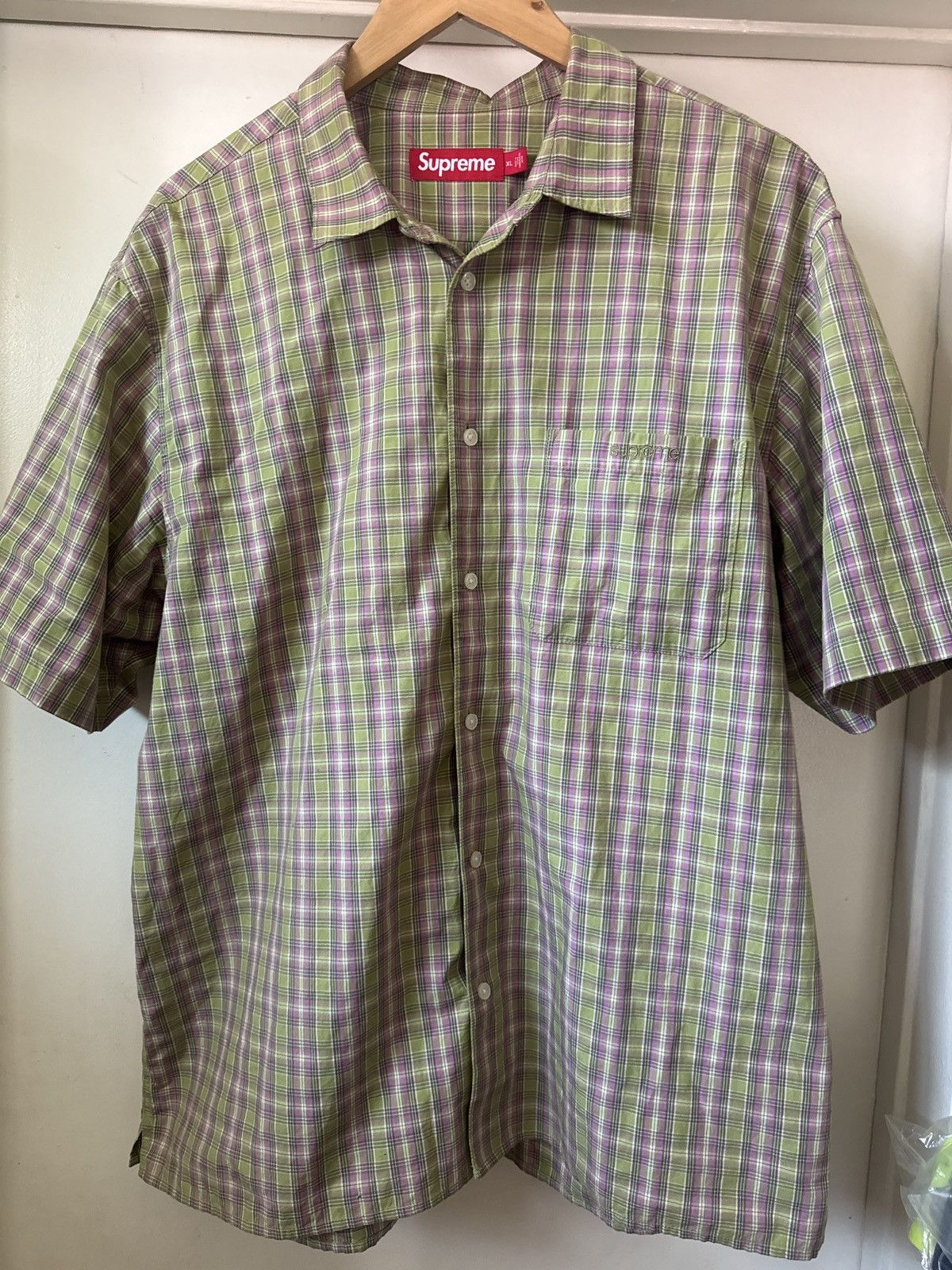 Supreme Loose Fit Mini Plaid S/S Shirt