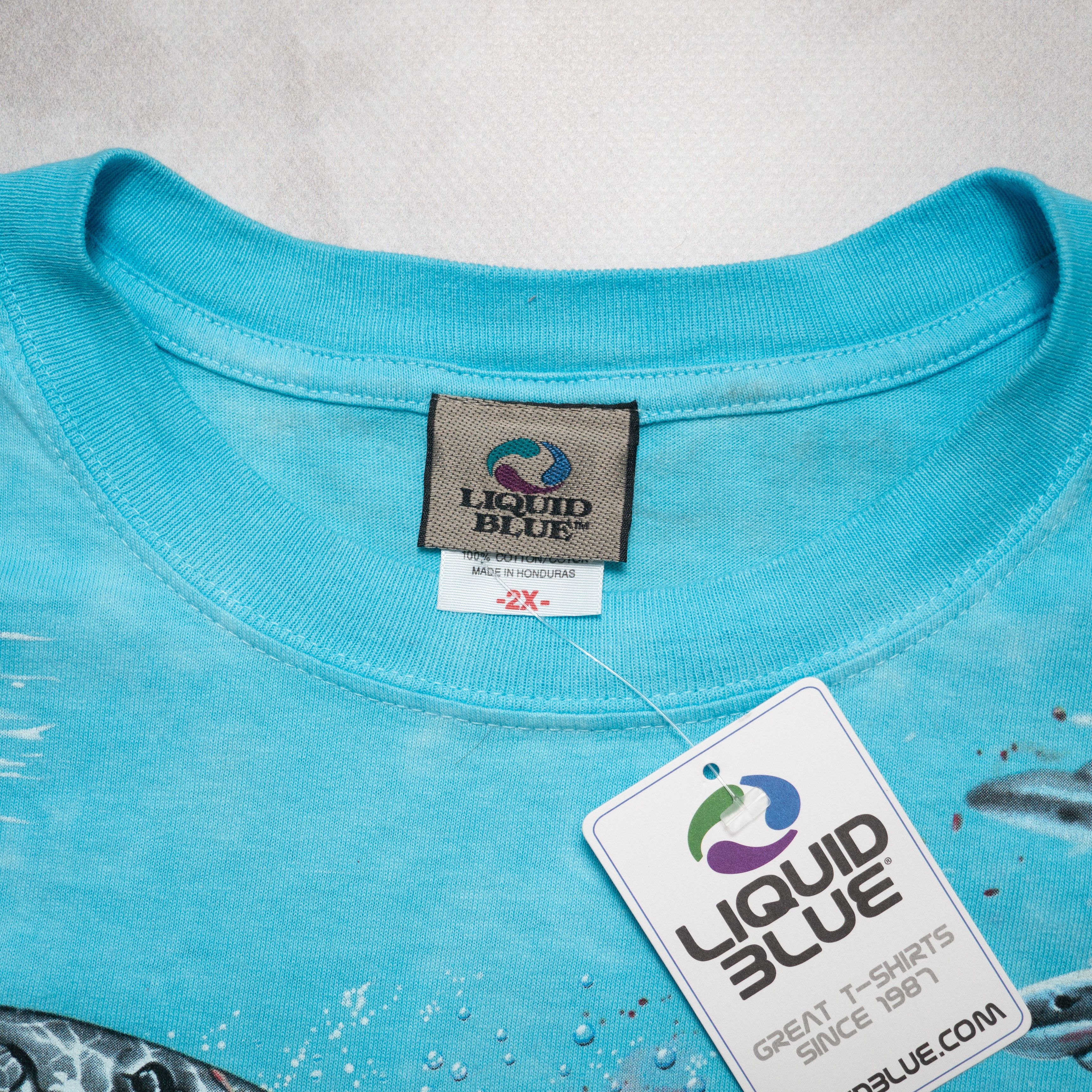 Liquid Blue × Vintage Vintage Liquid Blue Sharks Deadstock NWT T-shirt 2X Size US XXL / EU 58 / 5 - 7 Thumbnail