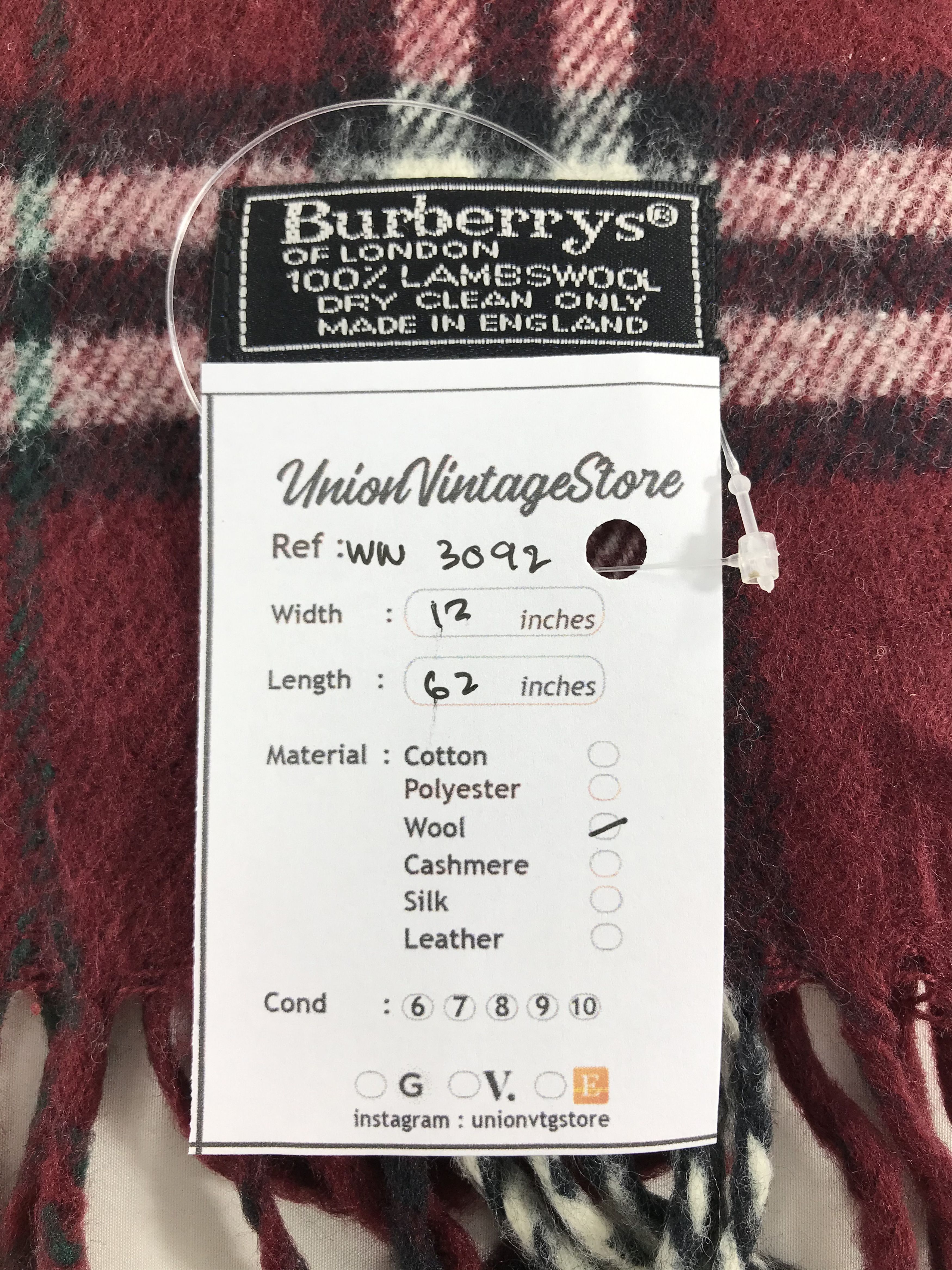 Burberry × Vintage Burberry Scarf / Muffler / Neckwear - WW3092 Size ONE SIZE - 4 Thumbnail