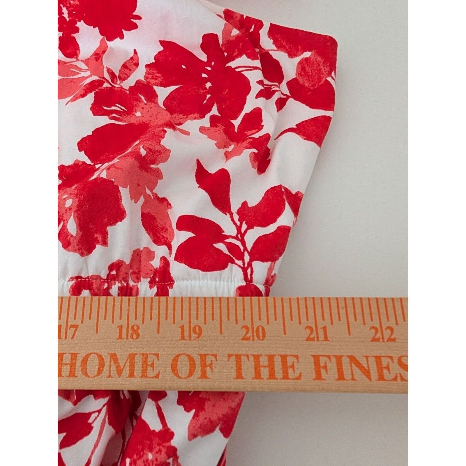 Designer Lane Bryant Floral Maxi Dress Womens Size 22/24 White Red Size 3XL / US 20-22 - 10 Thumbnail