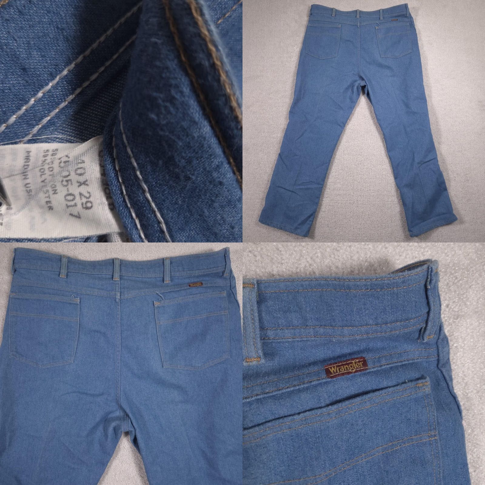 Wrangler Wrangler Jeans Mens 40x29 Blue Denim Straight Leg Regular Fit USA Made Pants Size US 40 / EU 56 - 9 Thumbnail