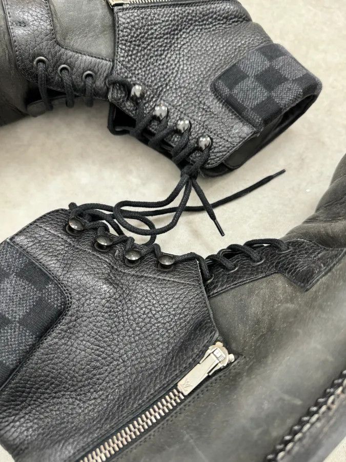 Louis Vuitton Louis Vuitton Lace-Up Detachable Black Eroded Leather Boots Size US 9 / EU 42 - 5 Thumbnail