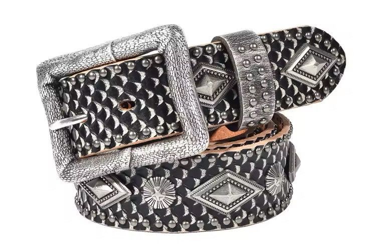 Other Punk Design Retro Vintage Leather Belt Size ONE SIZE - 1 Thumbnail