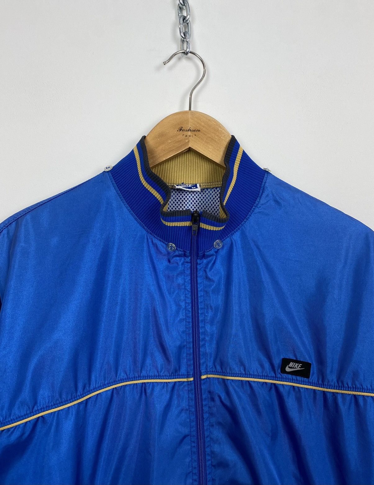 Nike Vintage 90s Nike Sport Long Sleeve Full Zip Track Jacket Top Size US M / EU 48-50 / 2 - 2 Thumbnail