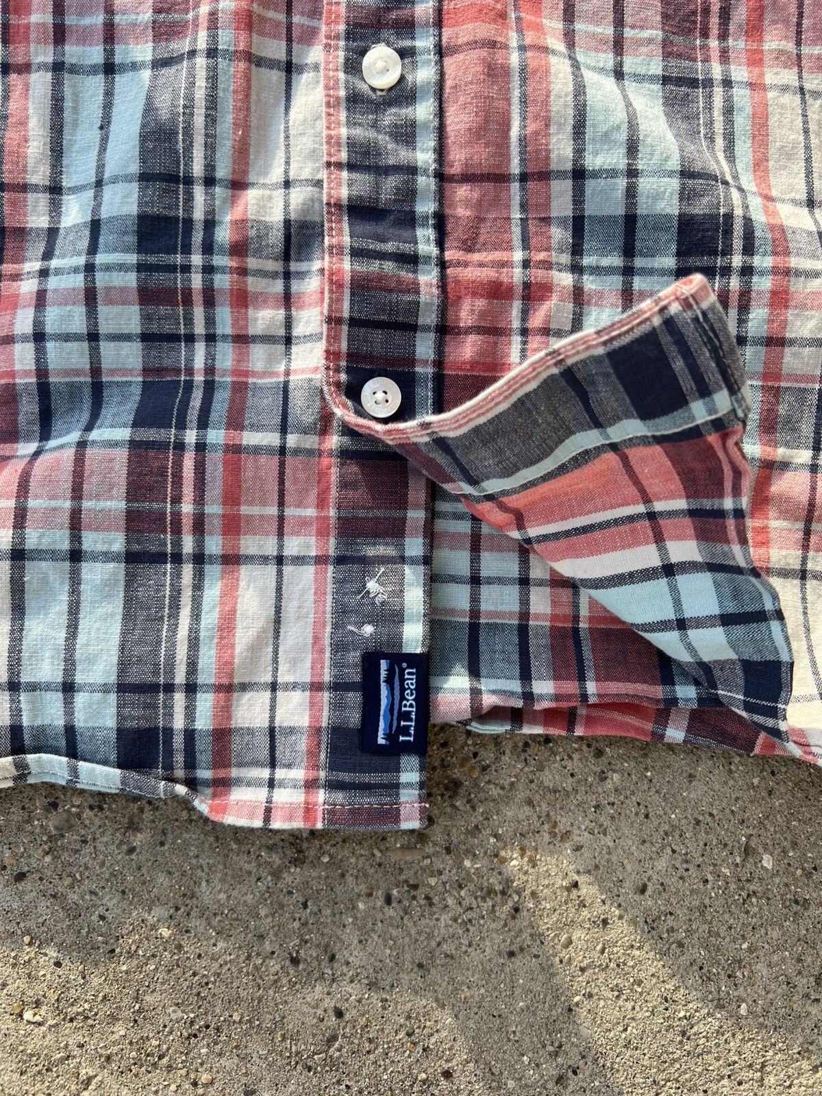 L.L. Bean × Vintage Vintage LL Bean Plaid S/S Button Down Shirt Regular size L Size US L / EU 52-54 / 3 - 4 Thumbnail