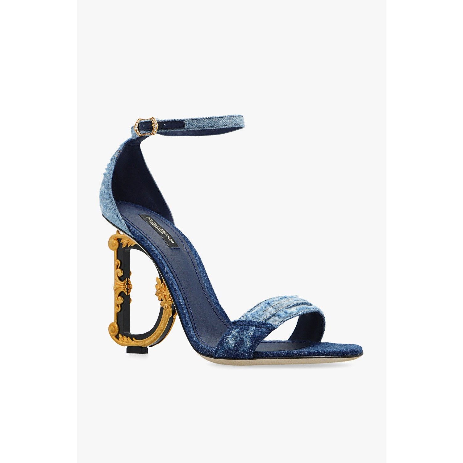 DOLCE&GABBANA Blue Denim Heeled Sandals New & Authentic (Wom