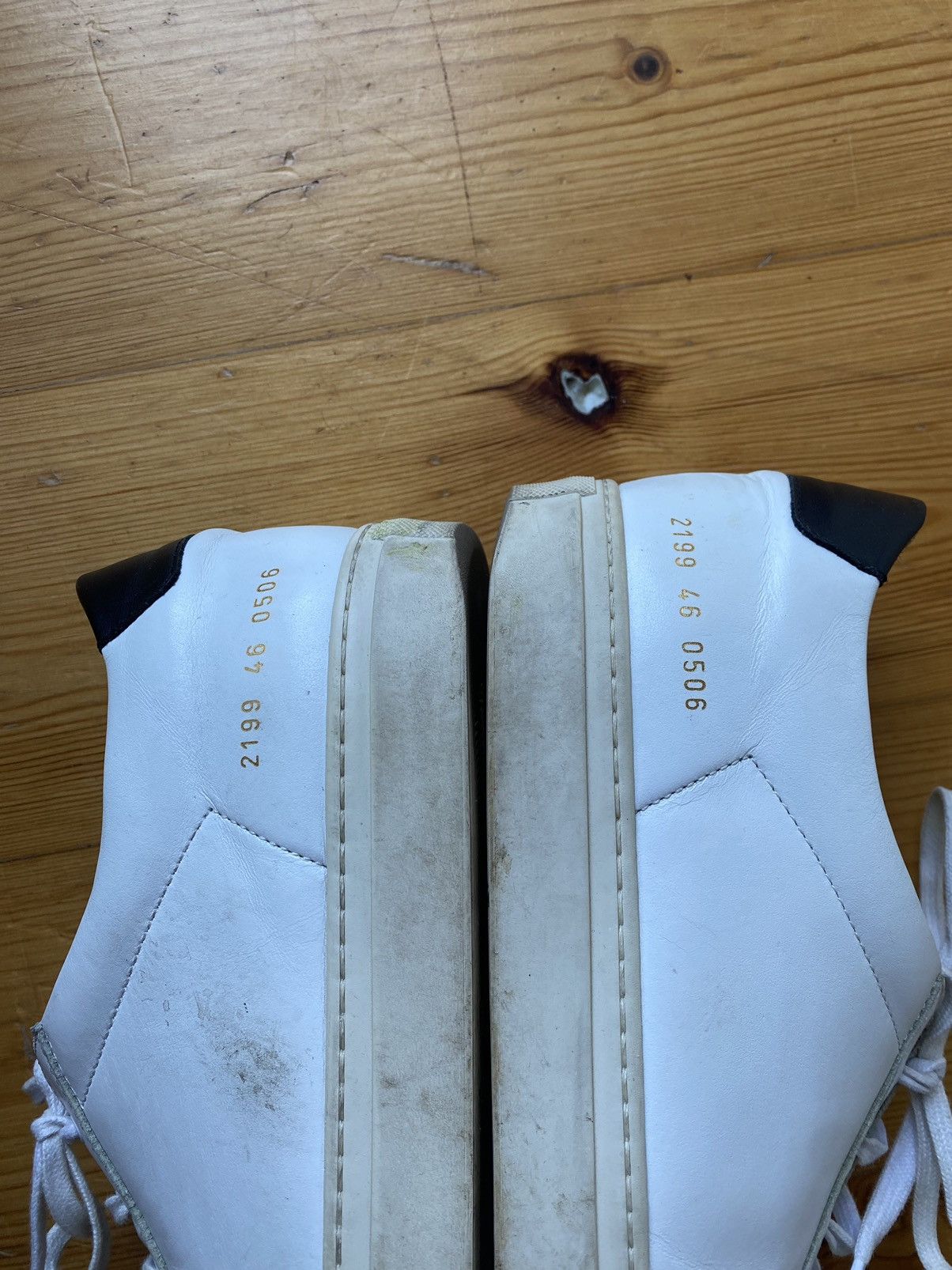 Common Projects Common Projects - Retro Low White/Black Sneaker Size US 12 / EU 45 - 1 Thumbnail