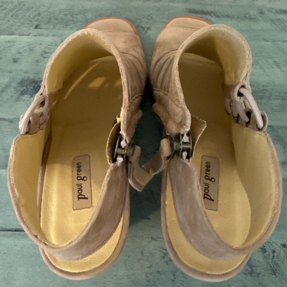 Other Paul Green Size 9 Sabrina Sandal Sisal Nubuk 3 1/2" Heels Size US 9 / IT 39 - 12 Thumbnail