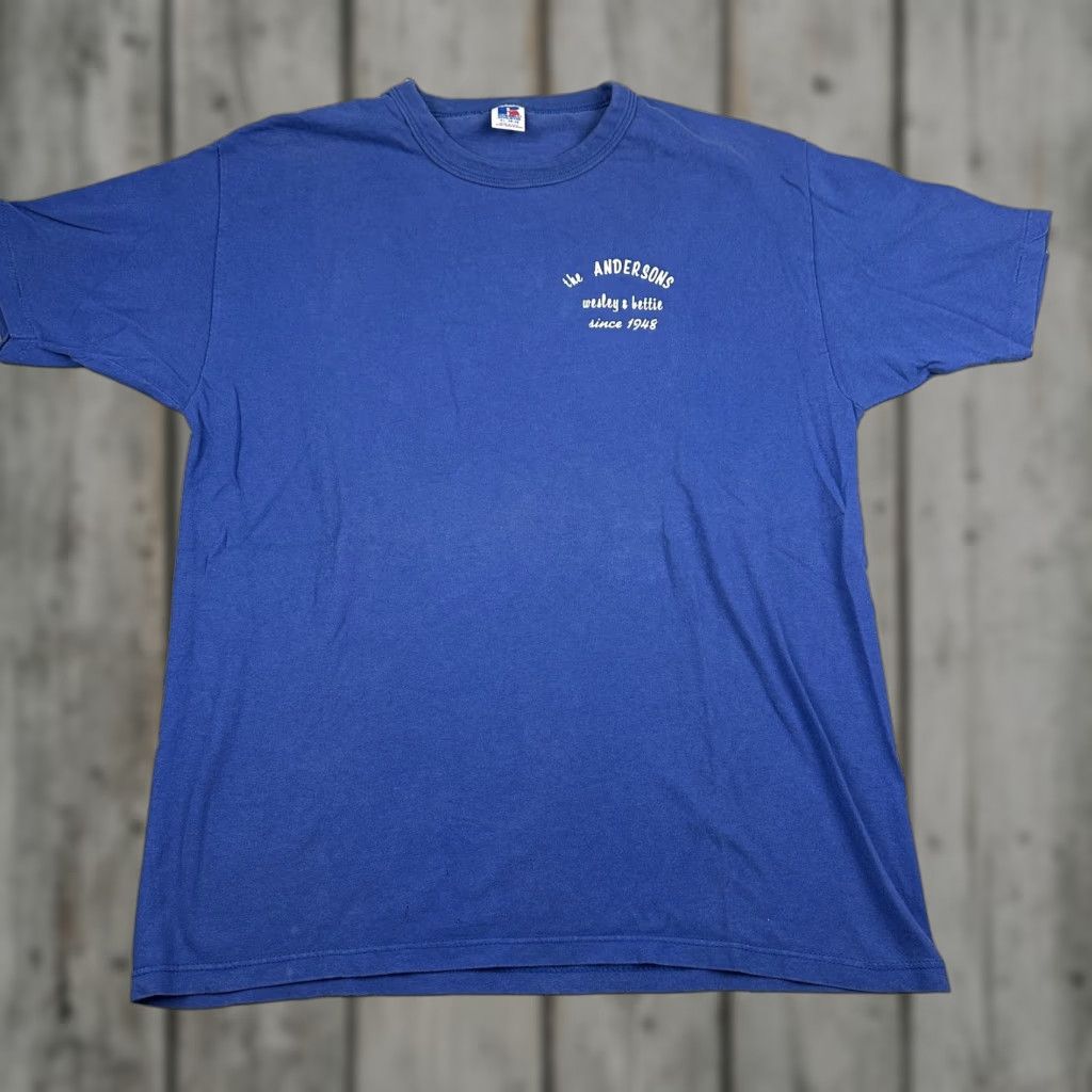 Russell Athletic VINTAGE Russell Athletic Tractor Shirt Mens XL Blue Graphic Print Crew Neck T-Shirt 100% Cotton USA Farm 90s Size US XL / EU 56 / 4 - 1 Thumbnail